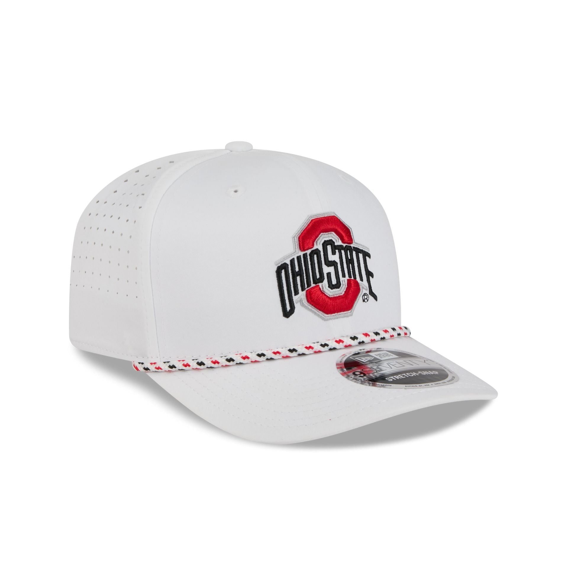 Ohio State Buckeyes Optic White Performance Rope 9SEVENTY Stretch-Snap Hat - Image 3