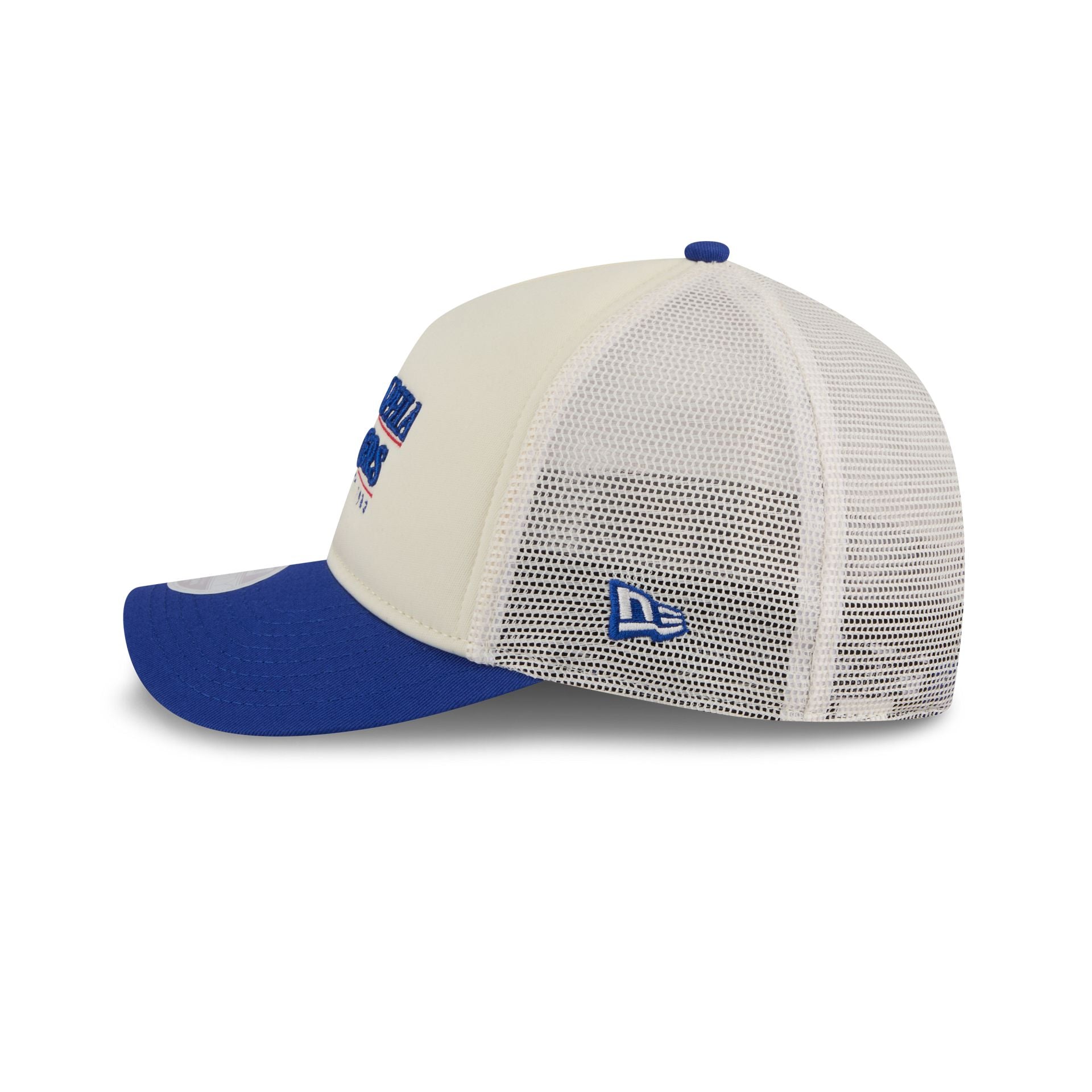 Philadelphia 76ers Retro Chrome Women's White 9FORTY M-Crown A-Frame Trucker Hat - Image 4