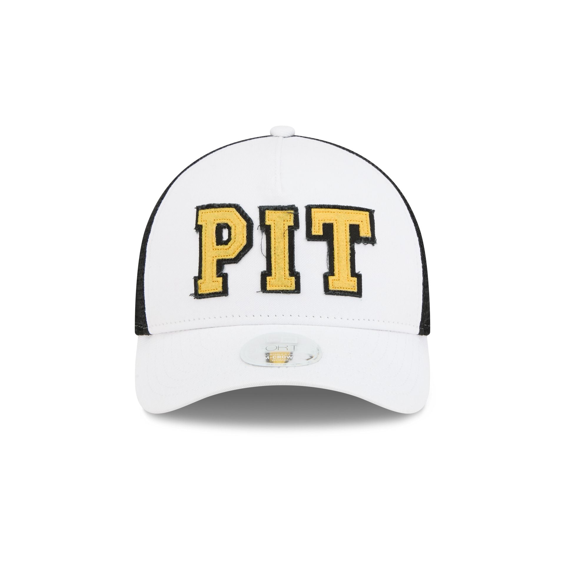 Pittsburgh Steelers Optic White Felt Logo Women's 9FORTY M-Crown A-Frame Trucker Hat - Image 3
