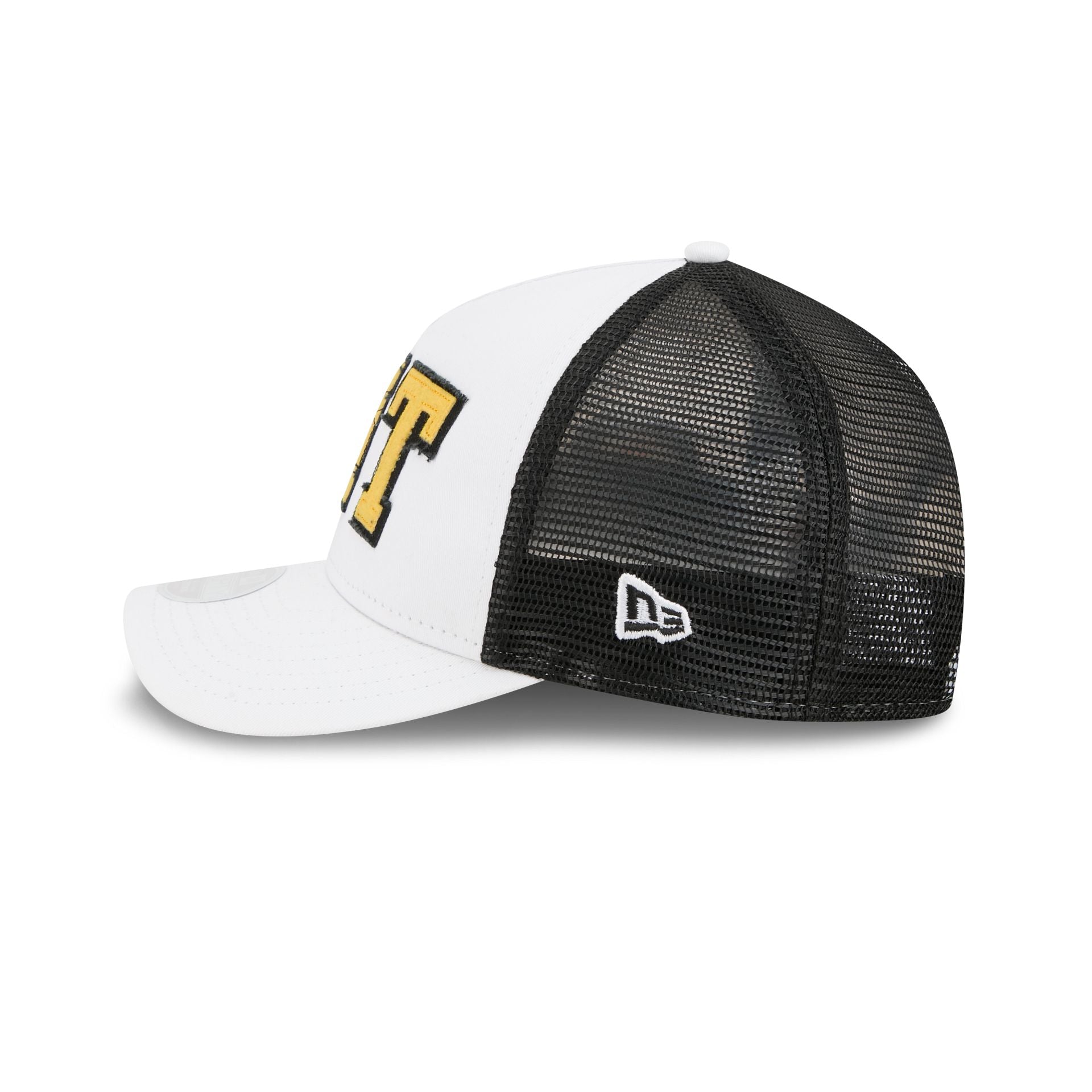 Pittsburgh Steelers Optic White Felt Logo Women's 9FORTY M-Crown A-Frame Trucker Hat - Image 5