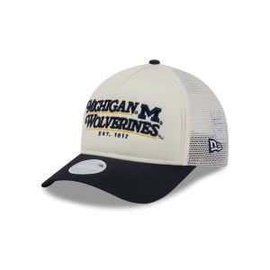 Michigan Wolverines Retro Chrome Women's White 9FORTY M-Crown A-Frame