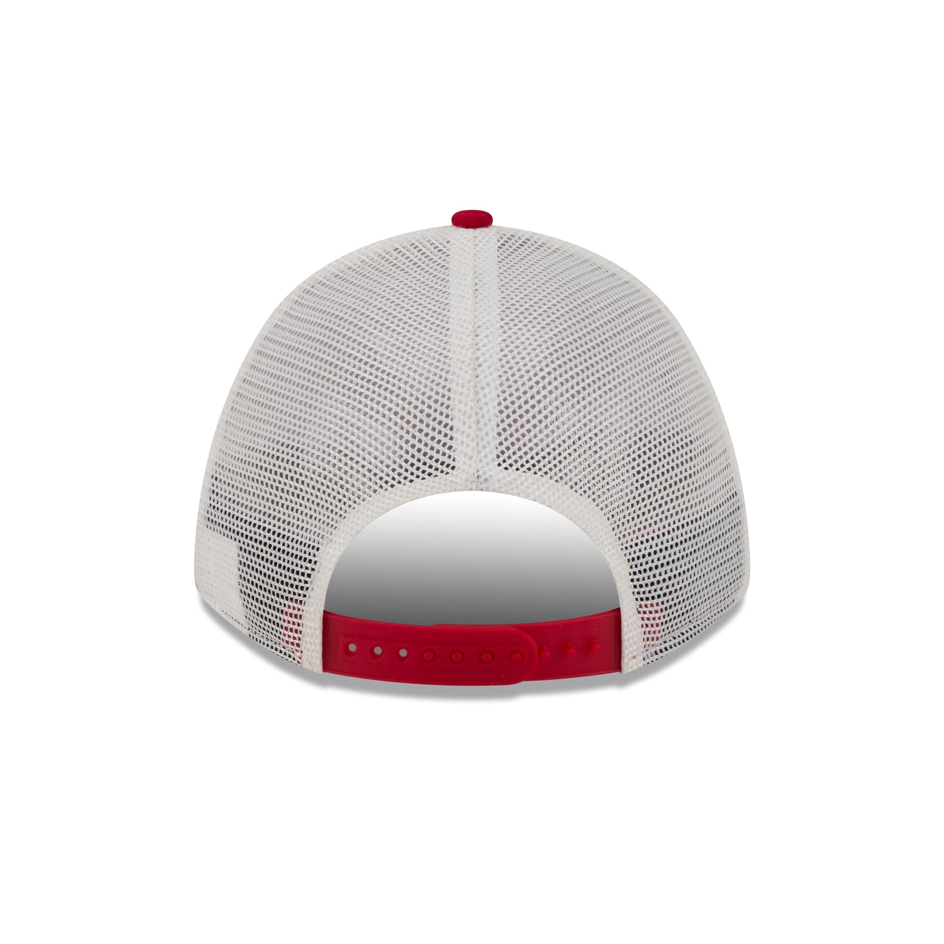 Ohio State Buckeyes Retro Chrome Women's White 9FORTY M-Crown A-Frame Trucker Hat - Image 6