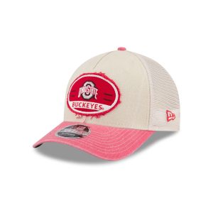 Ohio State Buckeyes Frayed 9FORTY M-Crown A-Frame Trucker Hat
