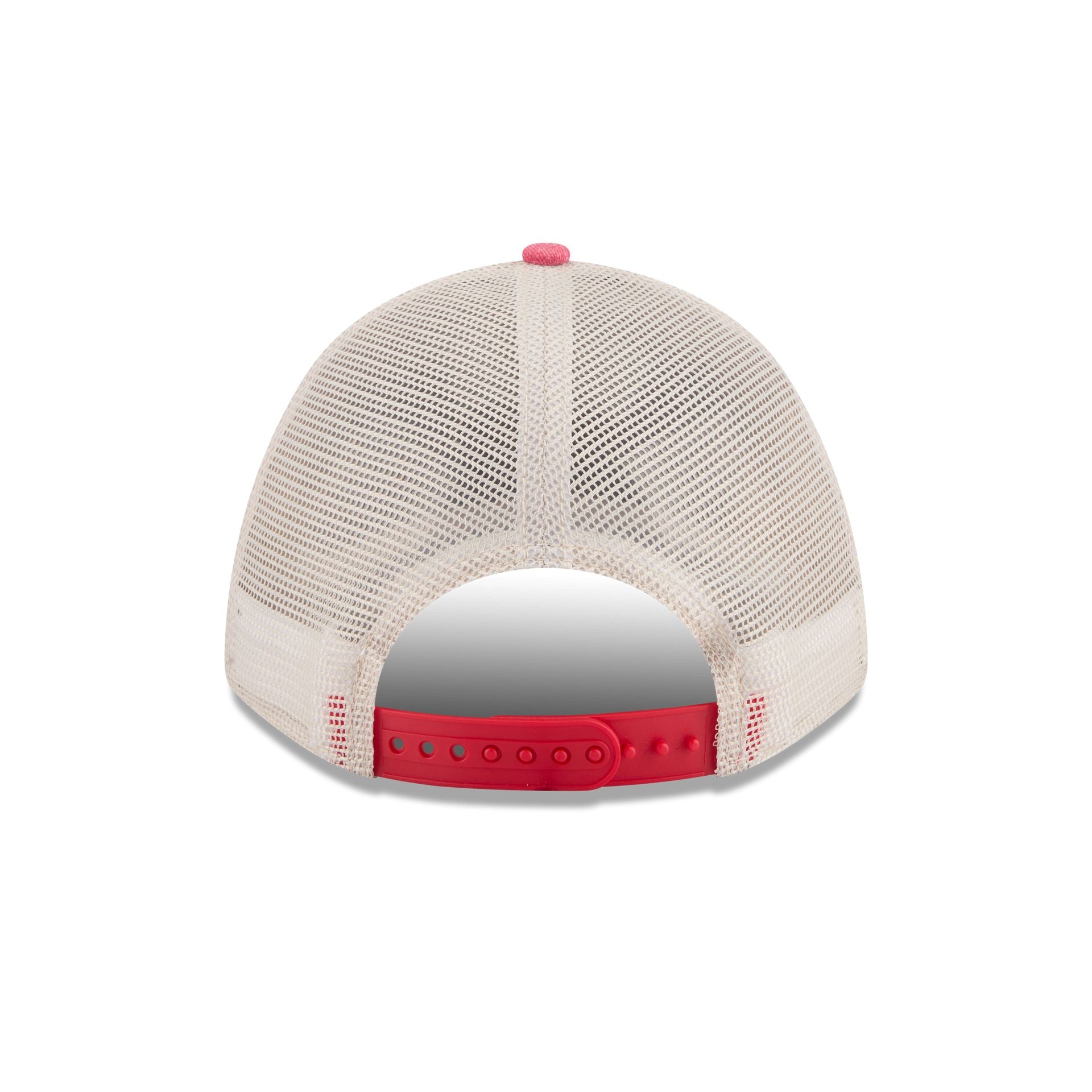 Ohio State Buckeyes Frayed 9FORTY M-Crown A-Frame Trucker Hat - Image 6