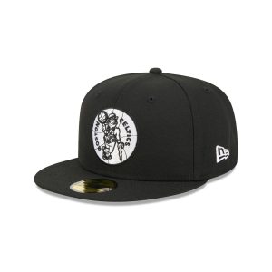Boston Celtics 1968-1977 Hardwood Classics Black 59FIFTY Fitted Hat
