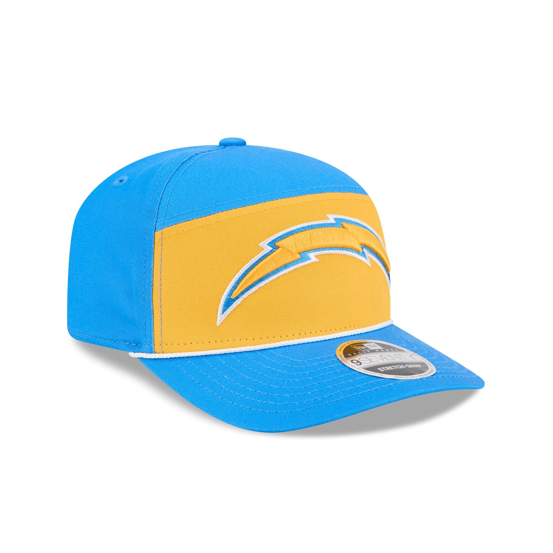 Los Angeles Chargers Split Panel 9SEVENTY Stretch-Snap Hat - Image 3