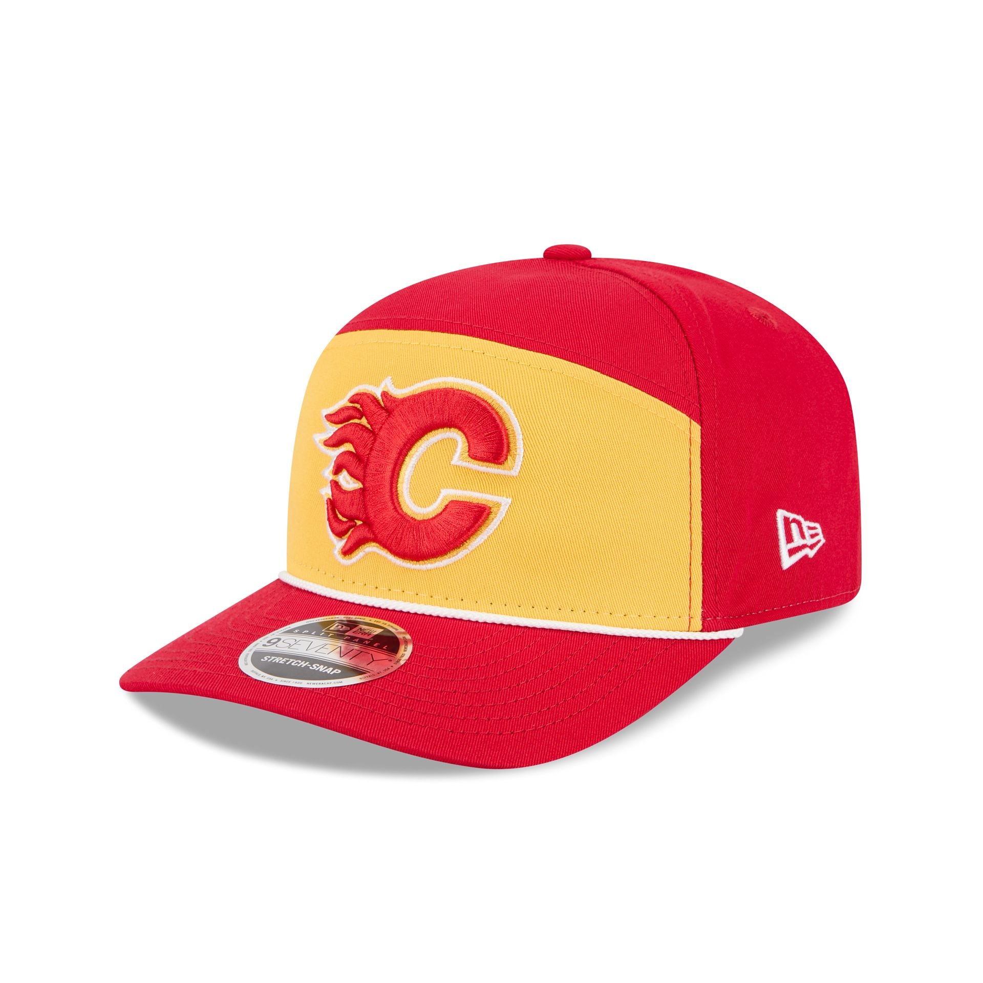 Calgary Flames Split Panel 9SEVENTY Stretch-Snap Hat