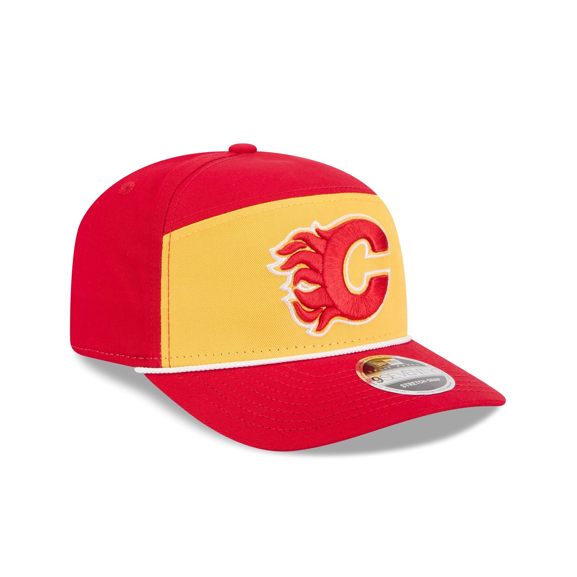 Calgary Flames Split Panel 9SEVENTY Stretch-Snap Hat - Image 3