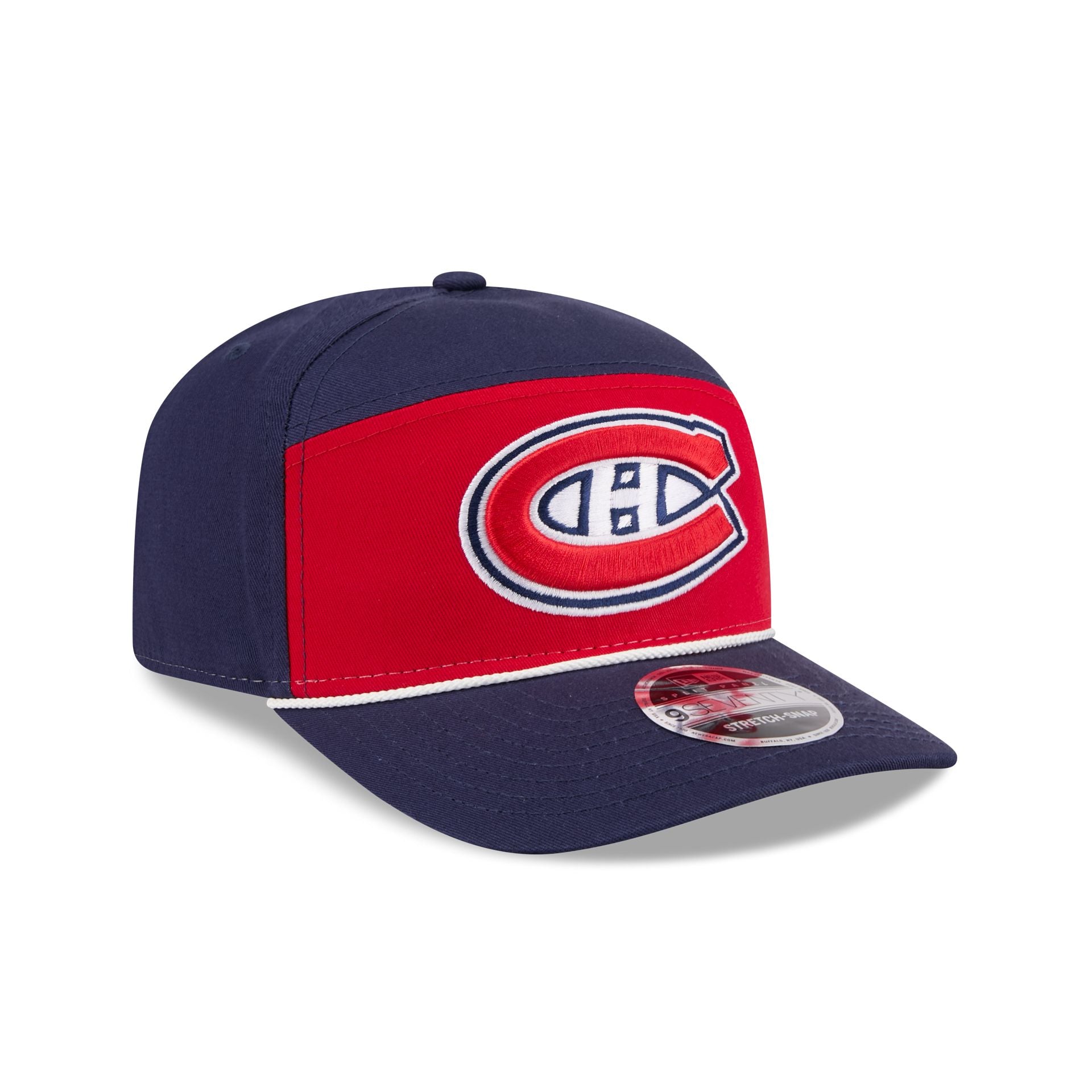 Montreal Canadiens Split Panel 9SEVENTY Stretch-Snap Hat - Image 3