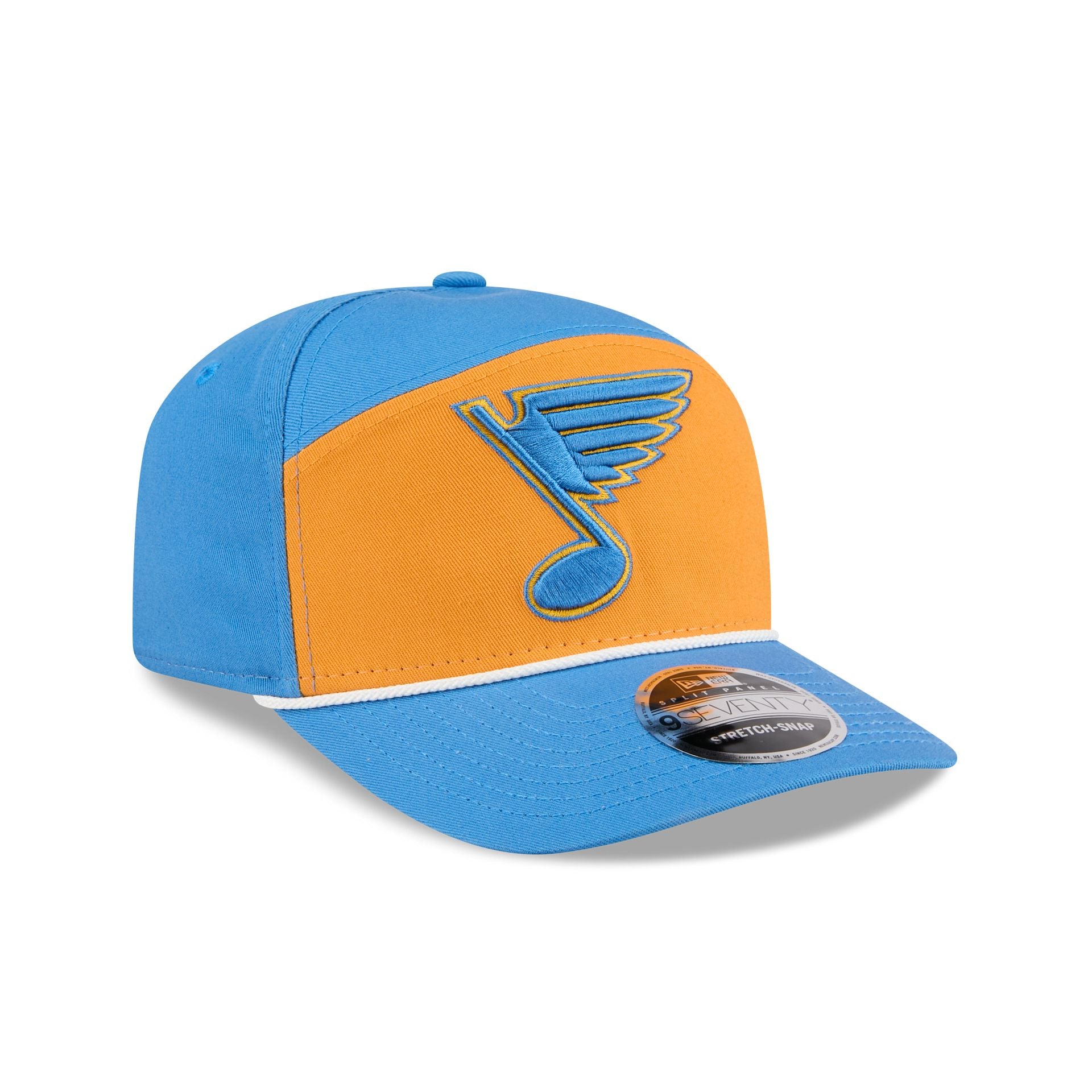 St. Louis Blues Split Panel 9SEVENTY Stretch-Snap Hat - Image 3