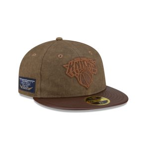 New York Knicks Utility Linen Retro Crown 59FIFTY Fitted Hat
