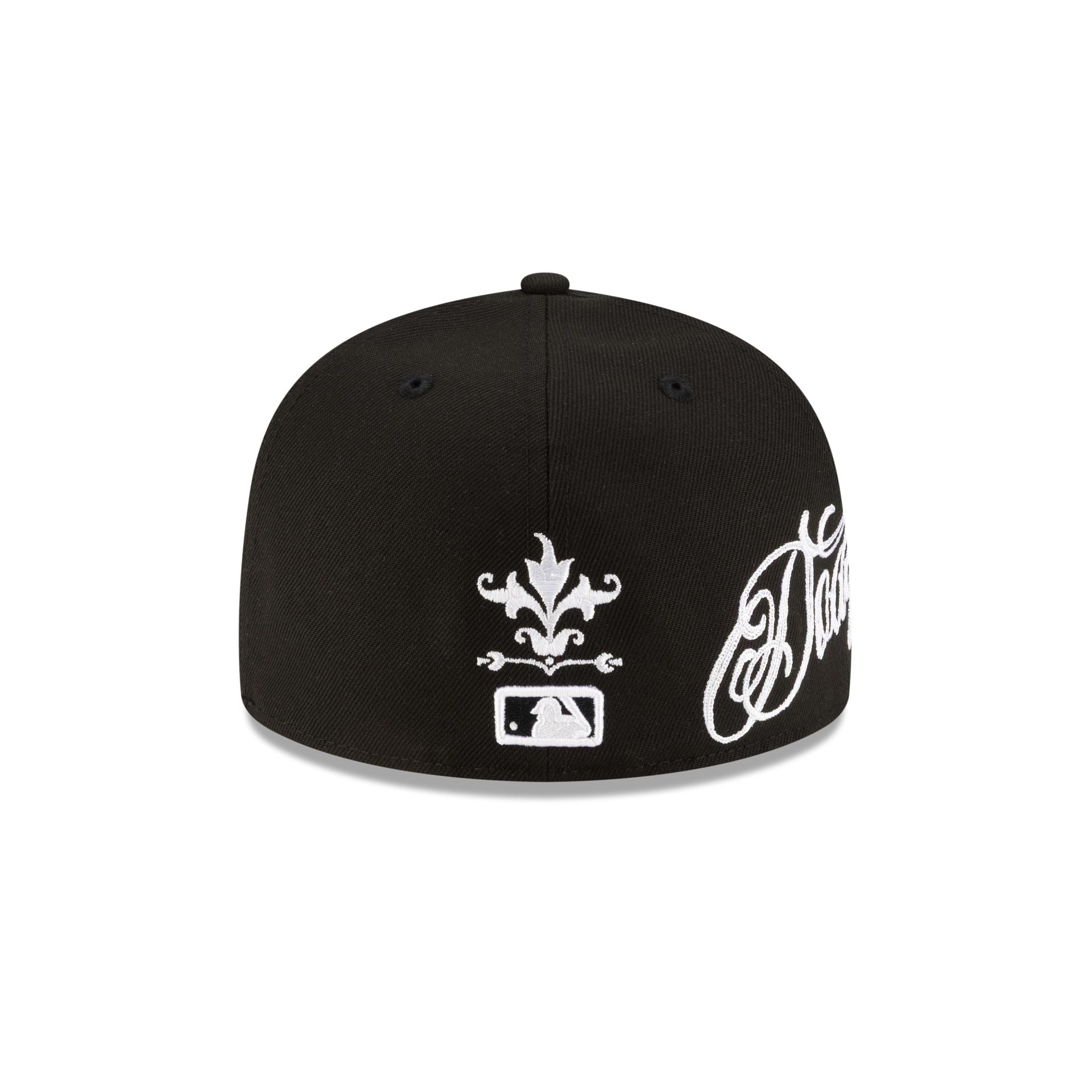 Los Angeles Dodgers Script Black and White 59FIFTY Fitted Hat - Image 6