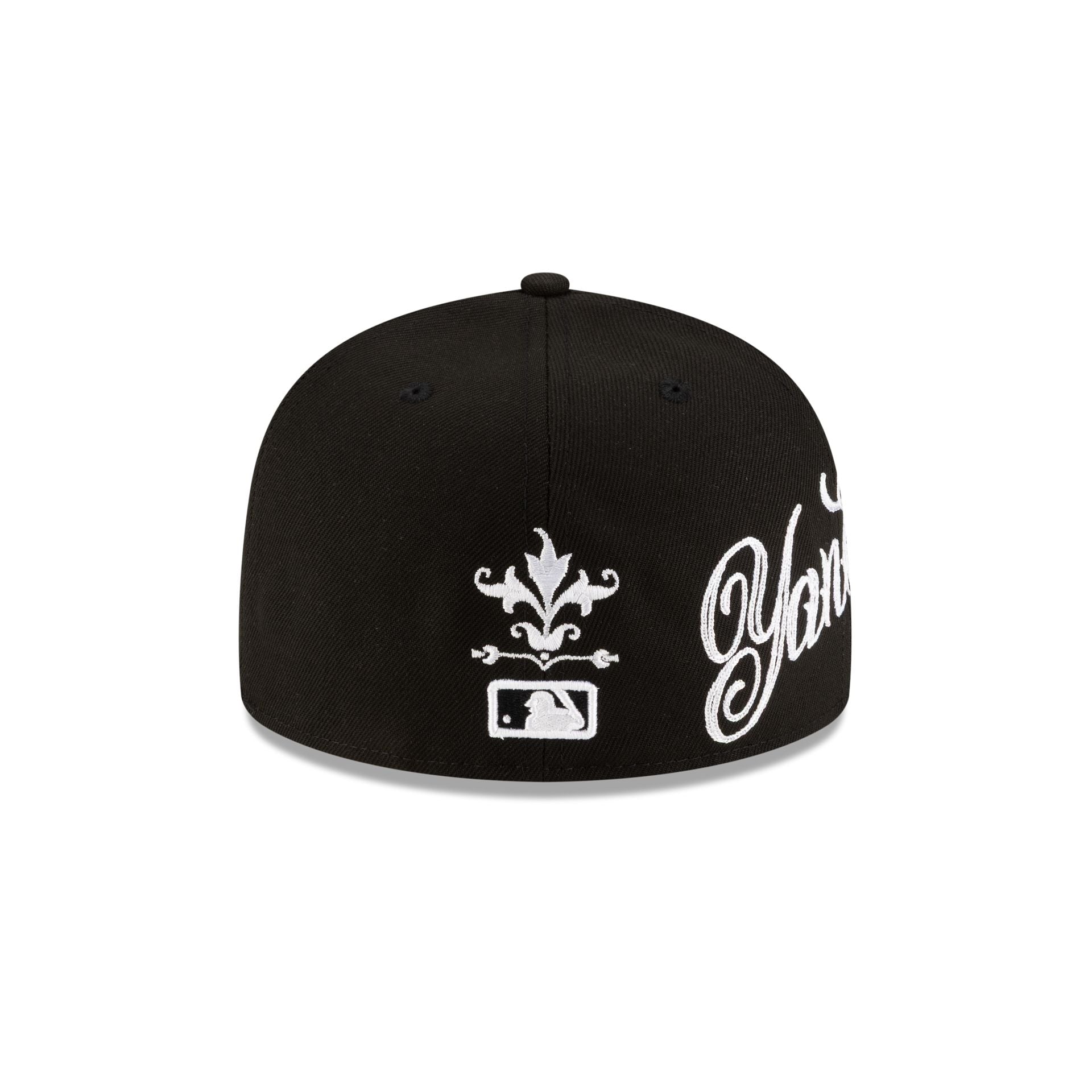 New York Yankees Script Black and White 59FIFTY Fitted Hat - Image 6