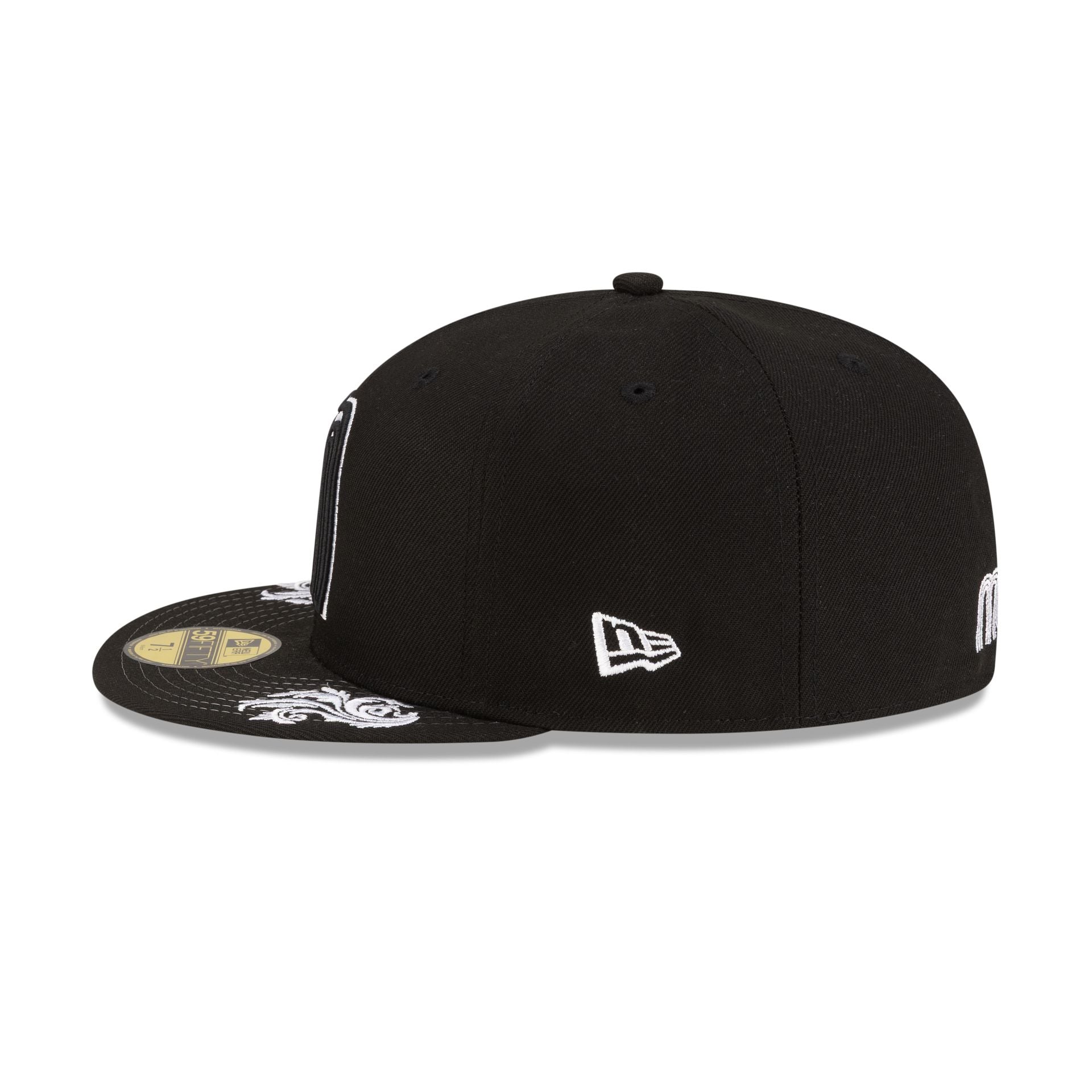 Mexico Baseball Script Black and White 59FIFTY Fitted Hat - Image 5