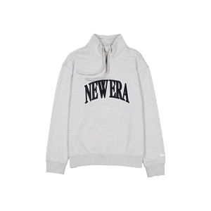 New Era Branded Heather Gray French Terry Quarter Zip