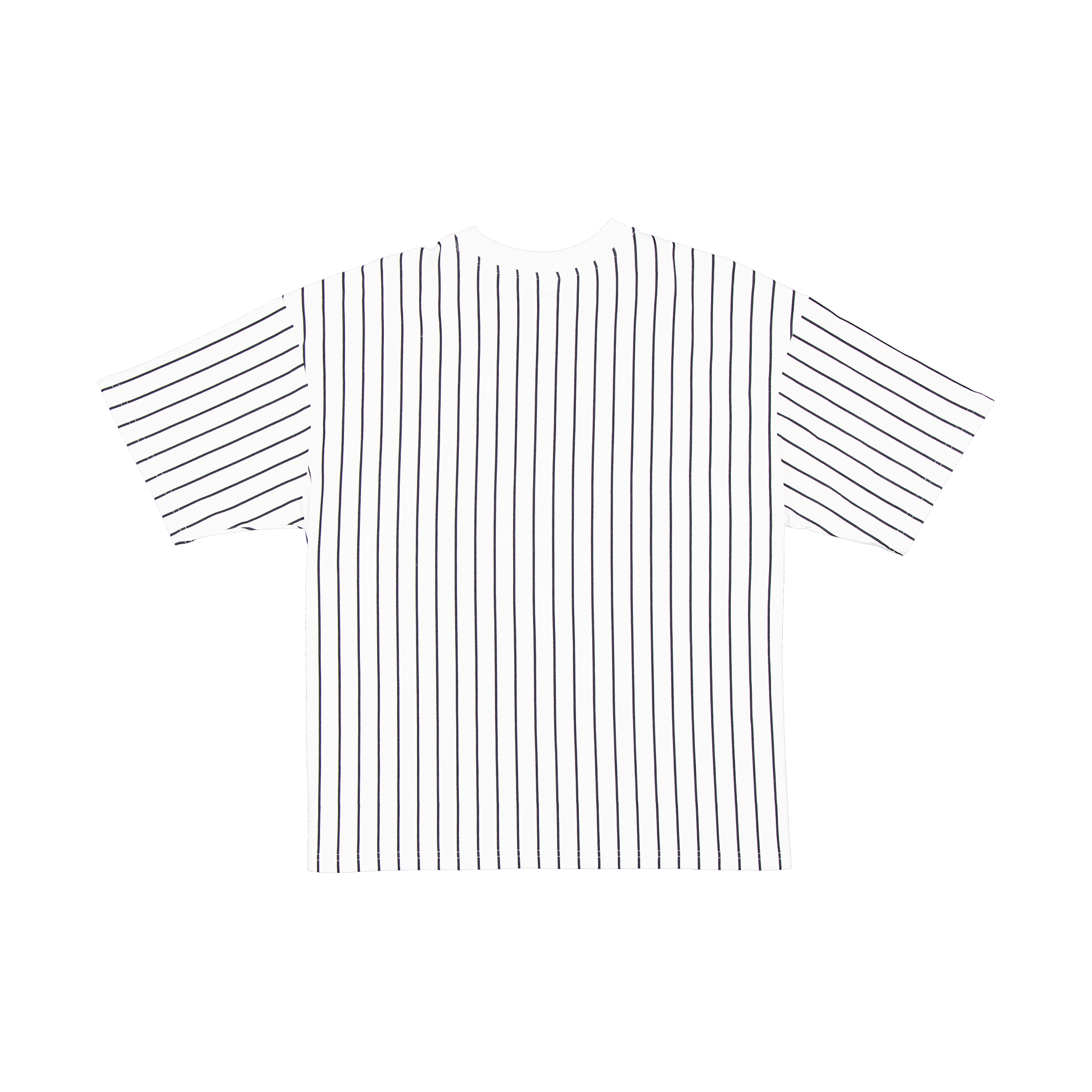 New Era Branded College White Pinstripe T-Shirt - Image 2