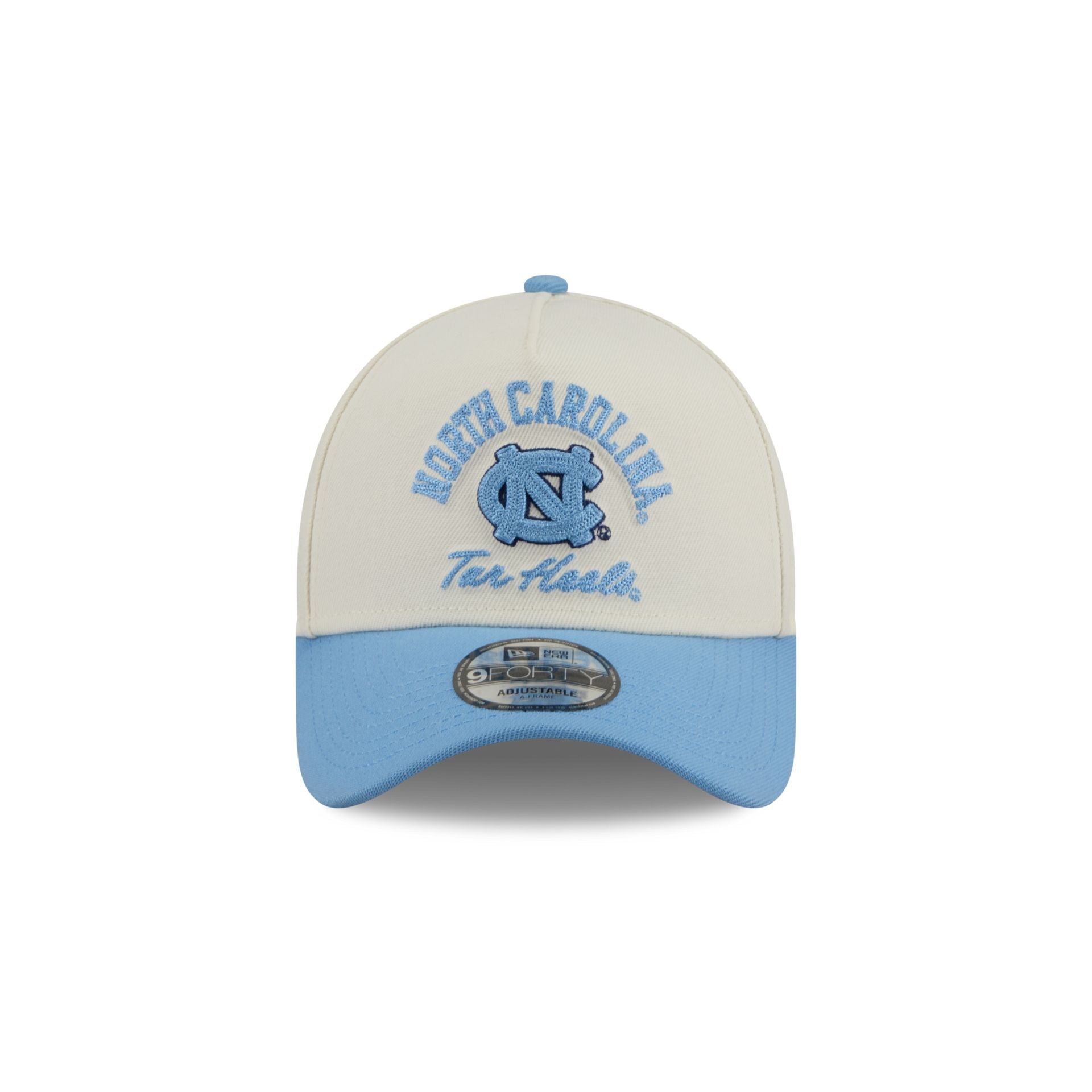 North Carolina Tar Heels Chrome White Arched 9FORTY A-Frame Snapback Hat - Image 2