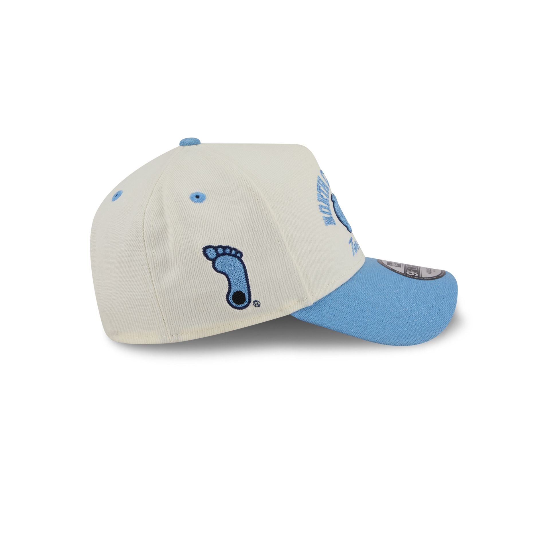 North Carolina Tar Heels Chrome White Arched 9FORTY A-Frame Snapback Hat - Image 4
