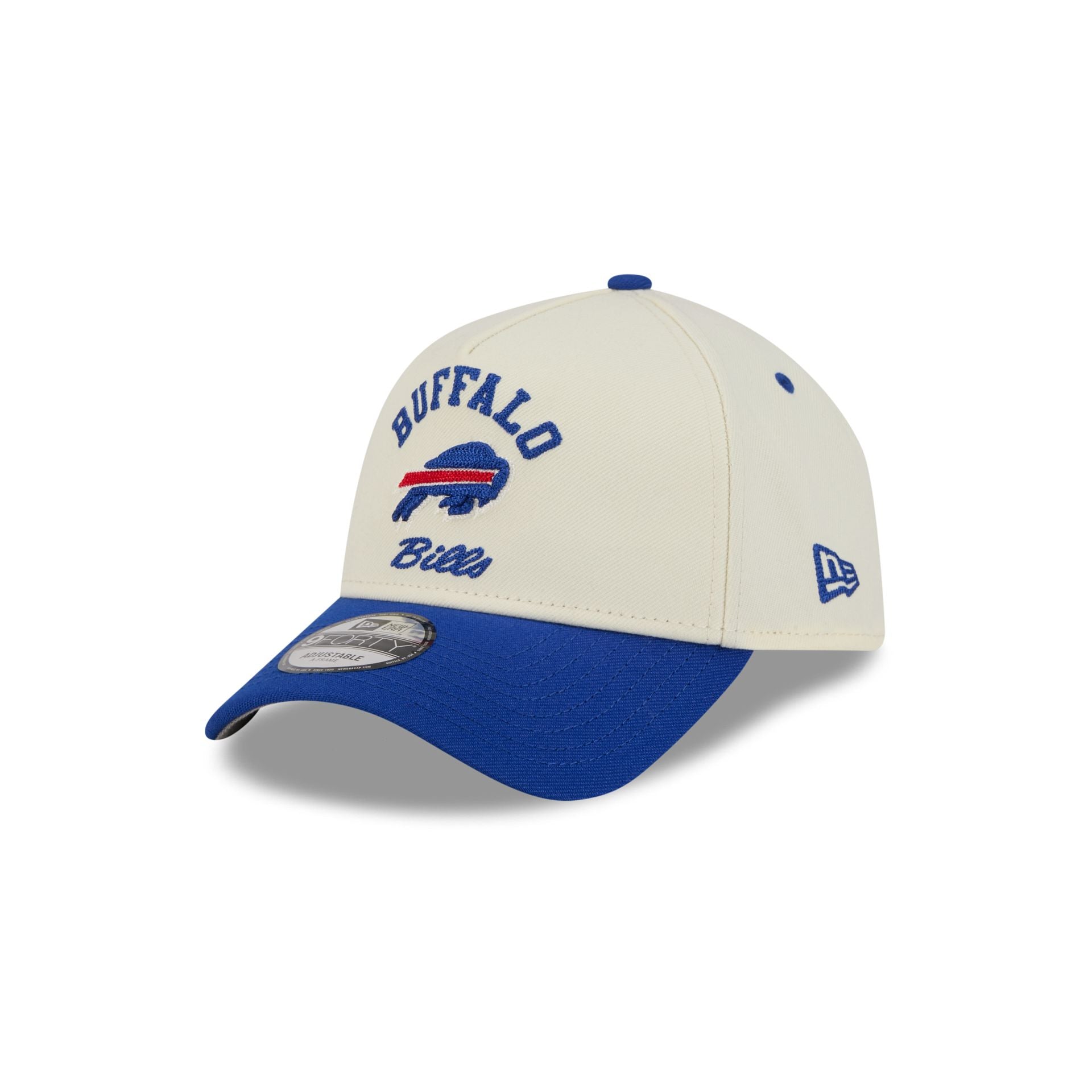 Buffalo Bills Chrome White Arched 9FORTY A-Frame Snapback Hat - Image 3