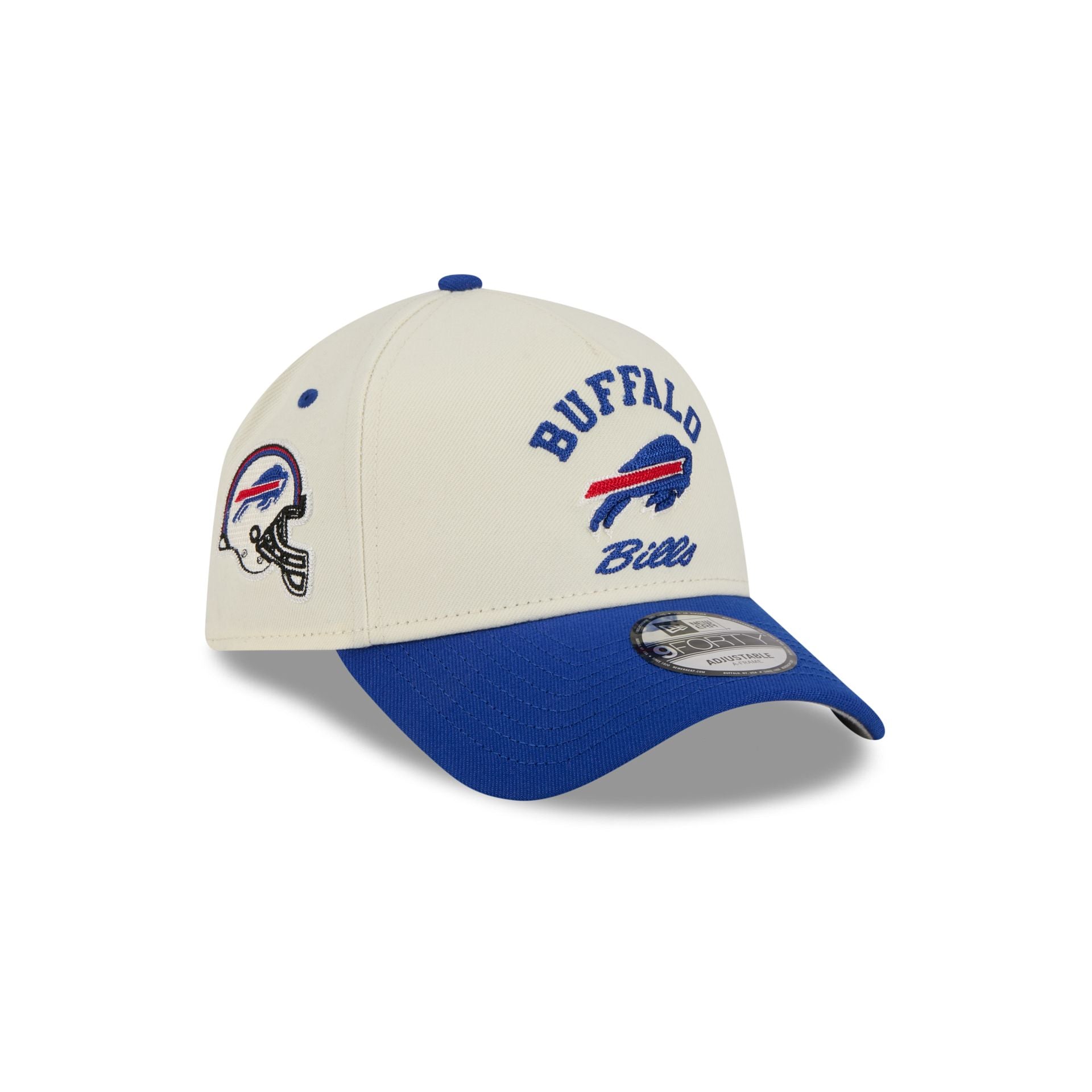 Buffalo Bills Chrome White Arched 9FORTY A-Frame Snapback Hat