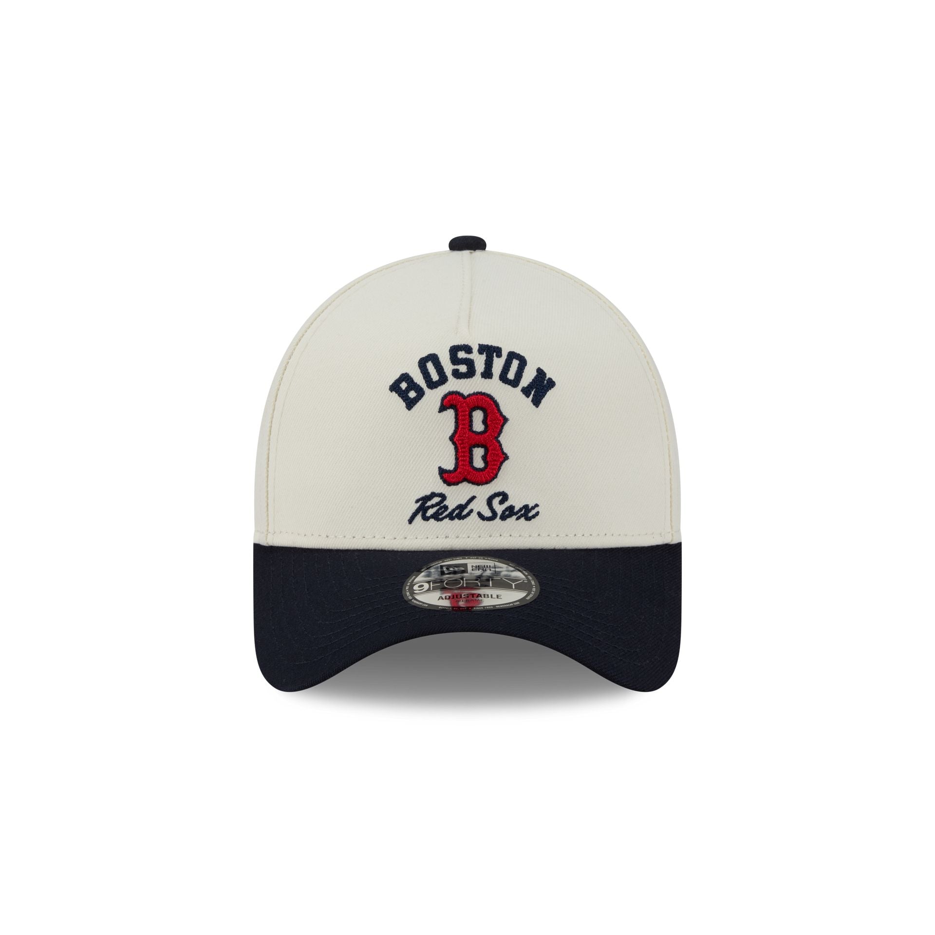 Boston Red Sox Chrome White Arched 9FORTY A-Frame Snapback Hat - Image 2