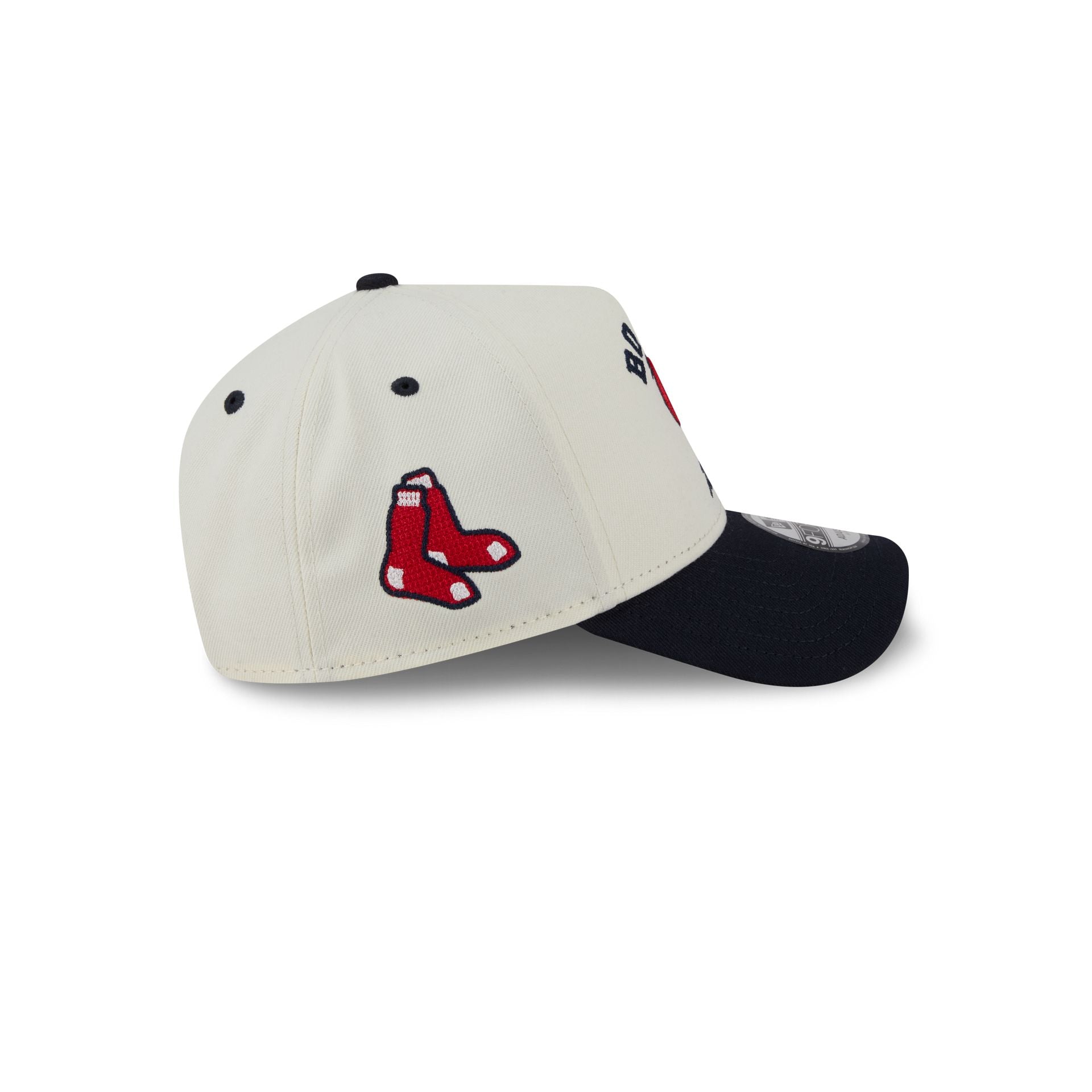 Boston Red Sox Chrome White Arched 9FORTY A-Frame Snapback Hat - Image 4