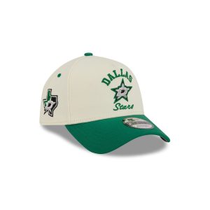 Dallas Stars Chrome White Arched 9FORTY A-Frame Snapback Hat
