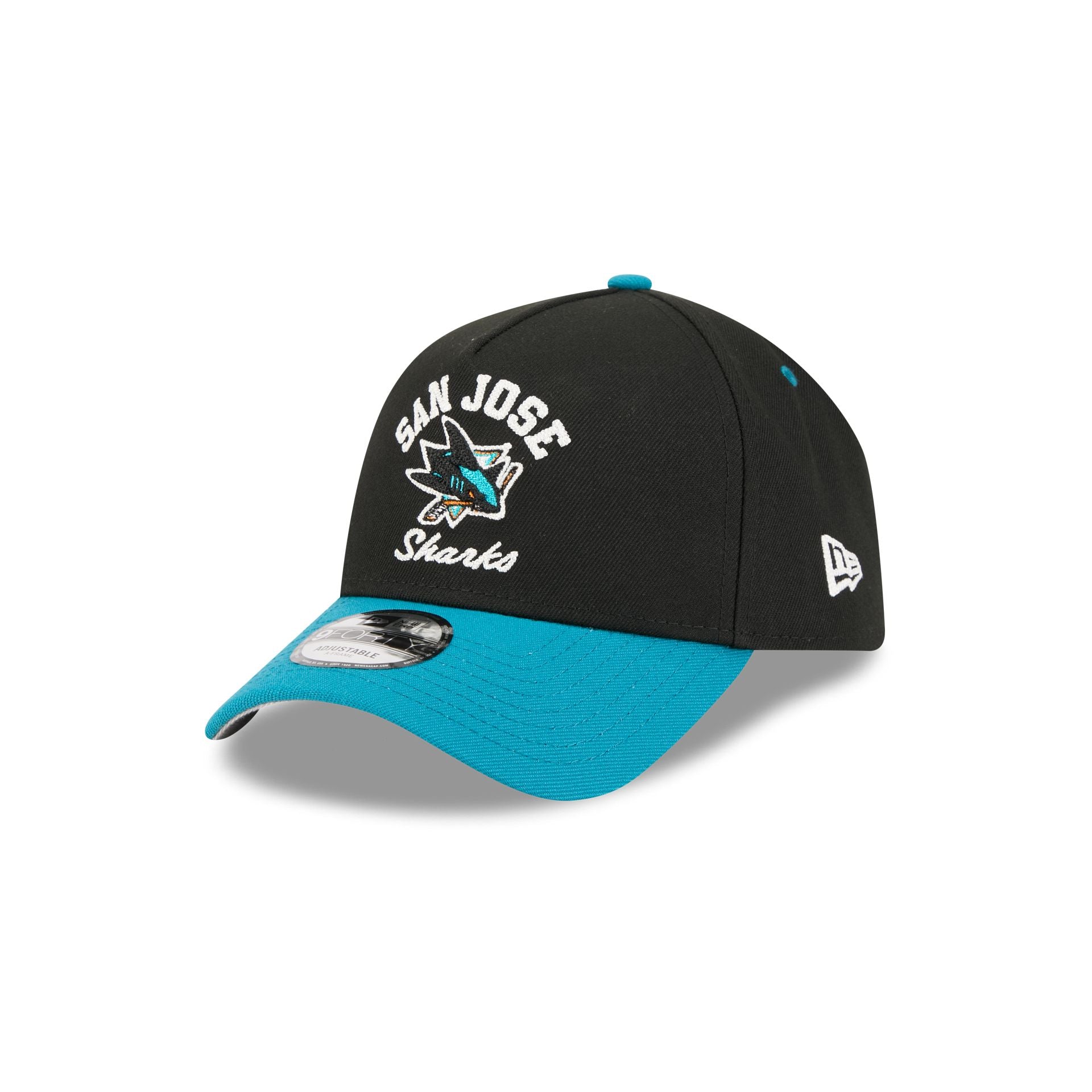 San Jose Sharks Arched 9FORTY A-Frame Snapback Hat - Image 3