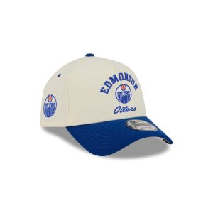Edmonton Oilers Chrome White Arched 9FORTY A-Frame Snapback Hat
