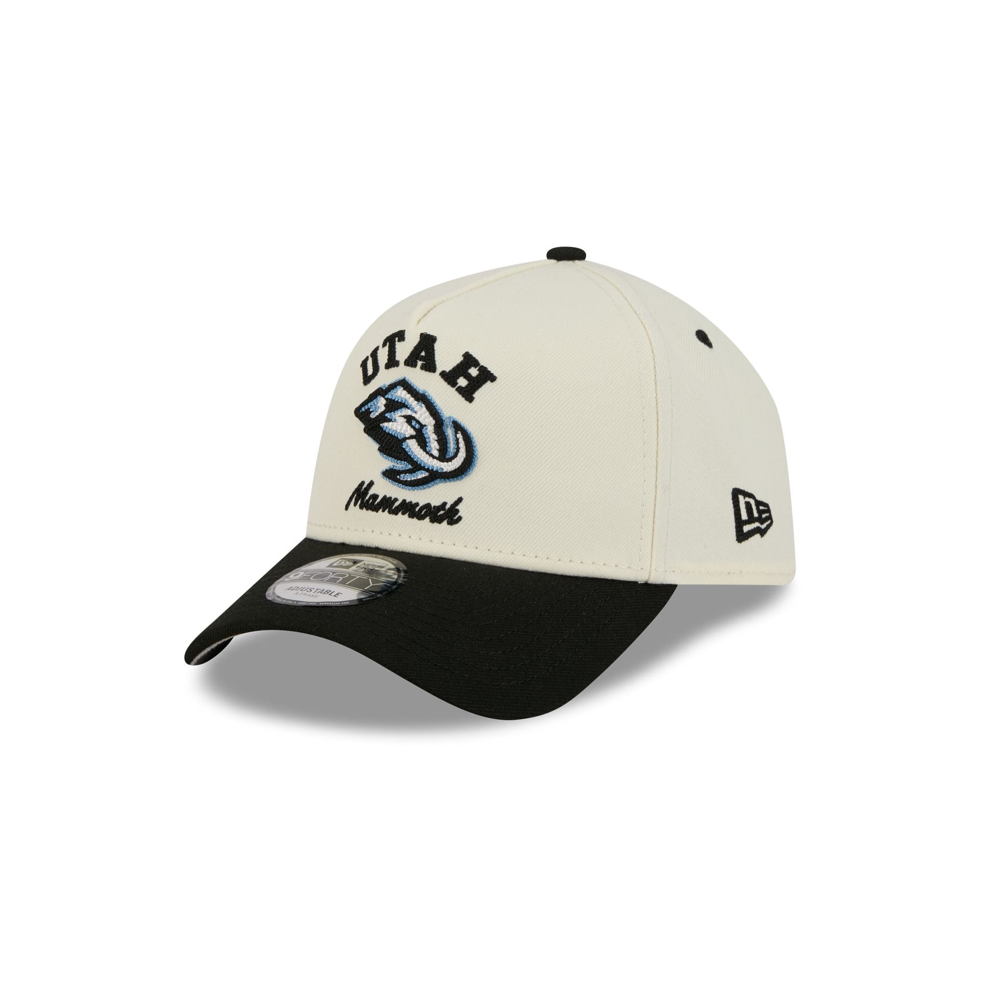 Utah Mammoth Chrome White Arched 9FORTY A-Frame Snapback Hat - Image 3
