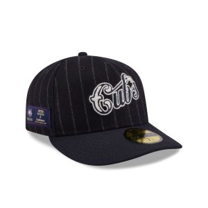 Chicago Cubs Pinstripe Merino & Cashmere Moon 59FIFTY Fitted Hat