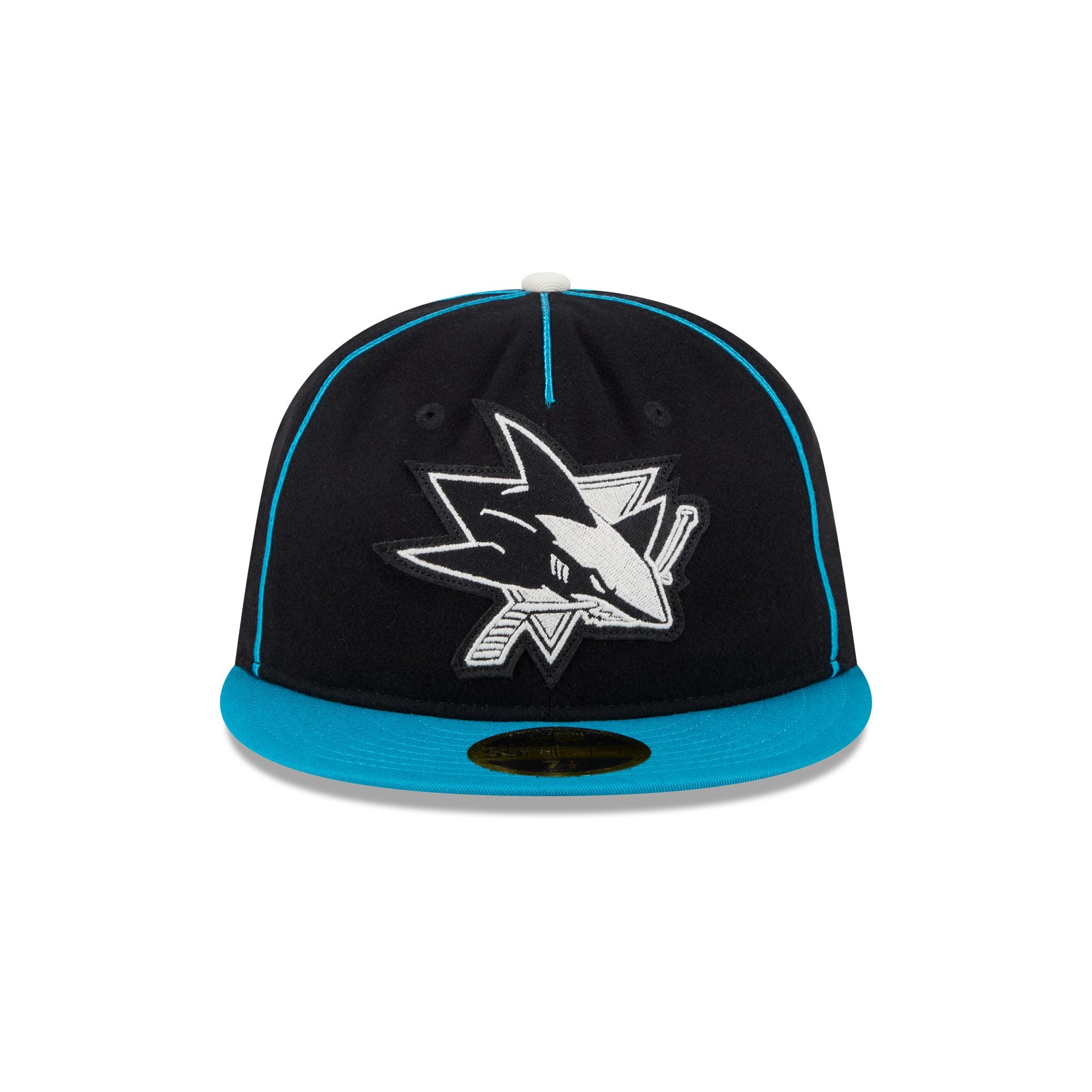 San Jose Sharks Felt Logo Retro Crown 59FIFTY Fitted Hat - Image 2