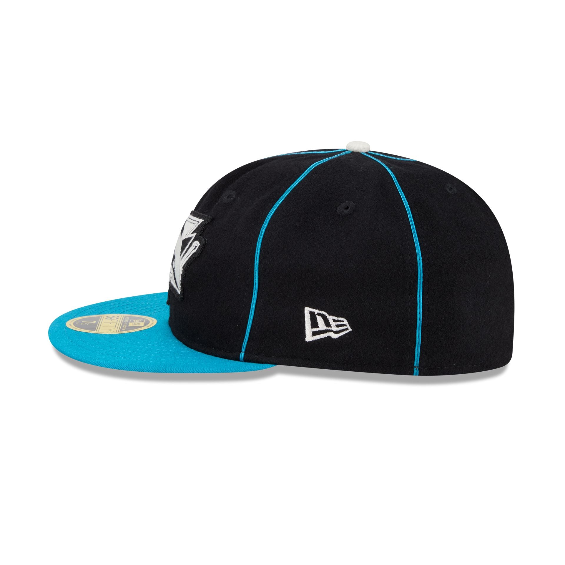 San Jose Sharks Felt Logo Retro Crown 59FIFTY Fitted Hat - Image 5