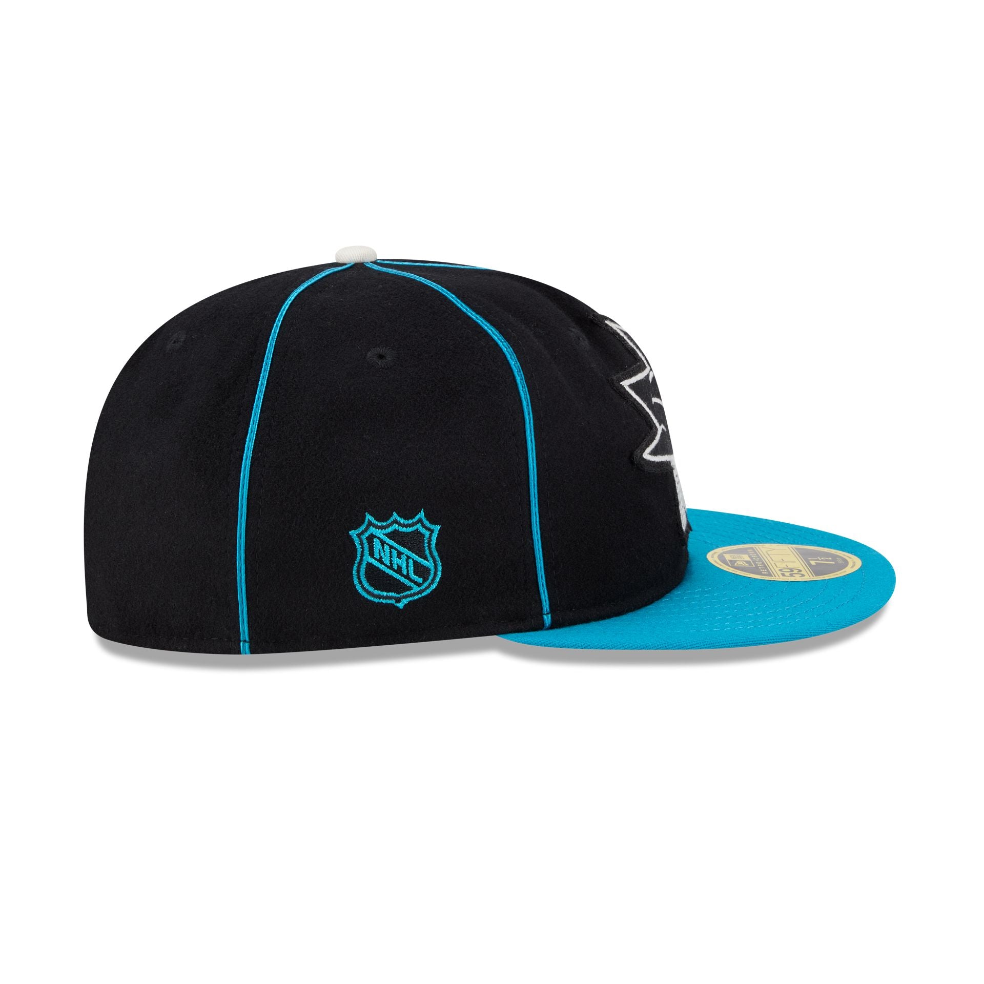 San Jose Sharks Felt Logo Retro Crown 59FIFTY Fitted Hat - Image 4