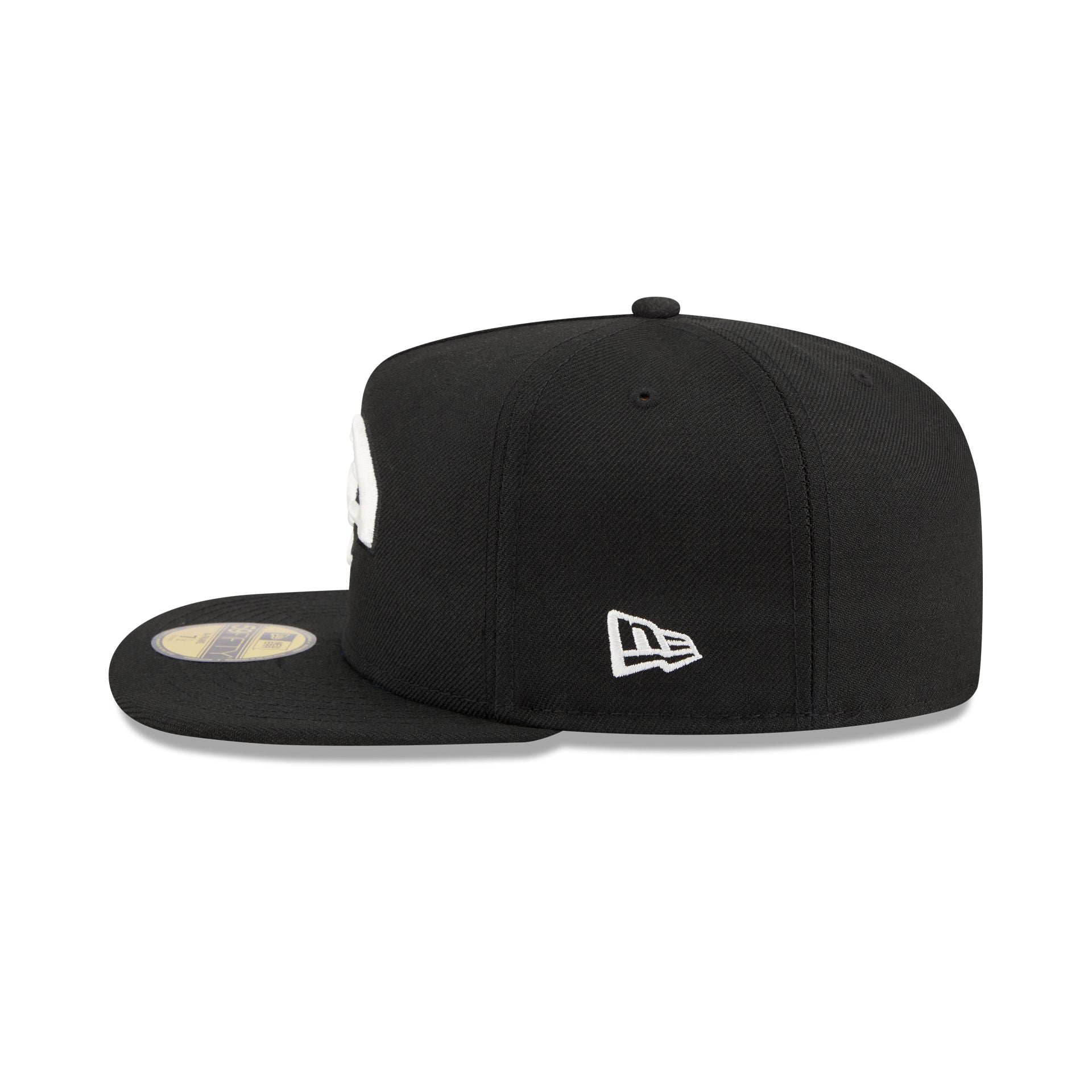 Just Caps Chiseled Logo Los Angeles Rams 59FIFTY A-Frame Fitted Hat - Image 5