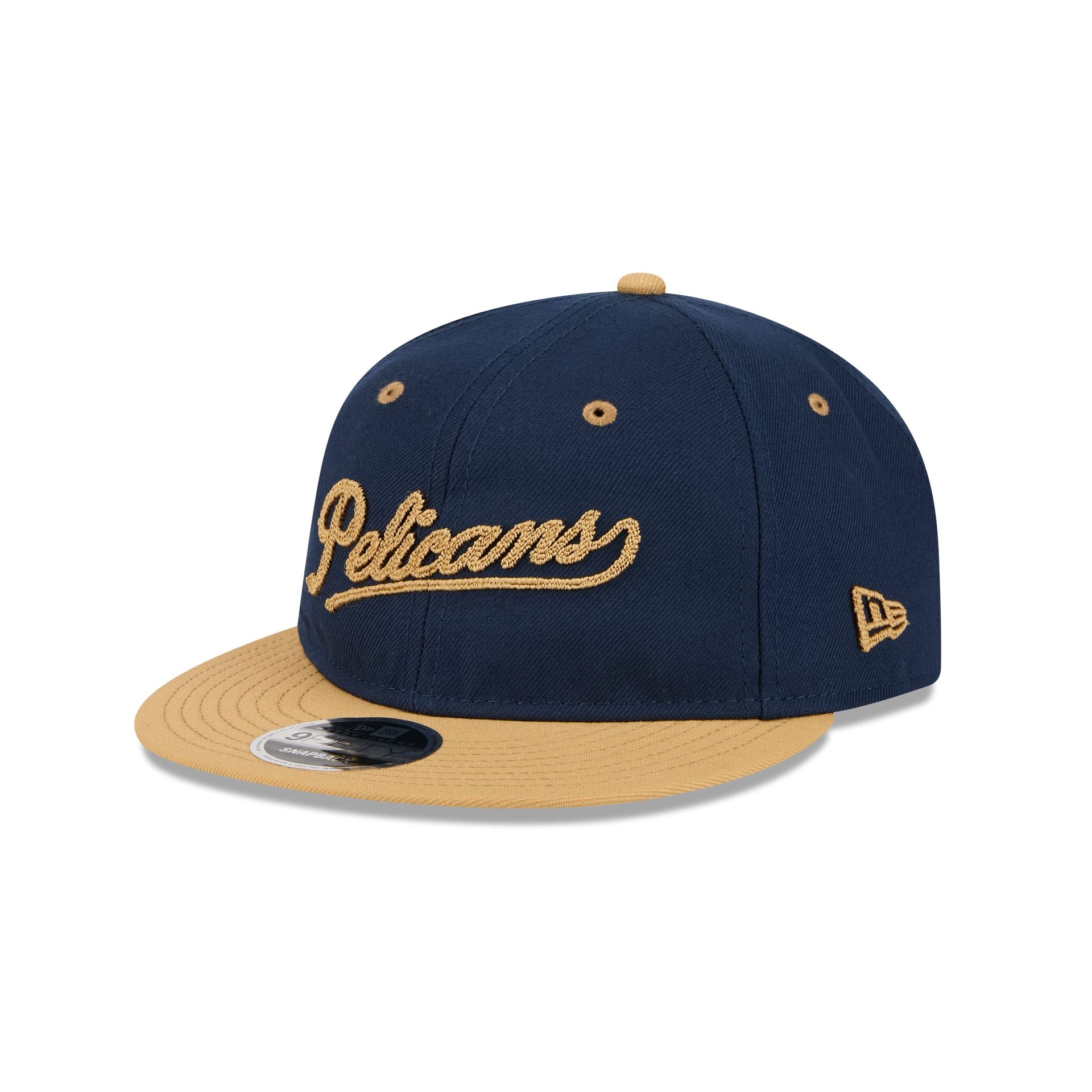 New Orleans Pelicans Chainstitch Script Retro Crown 9FIFTY Snapback Hat - Image 3
