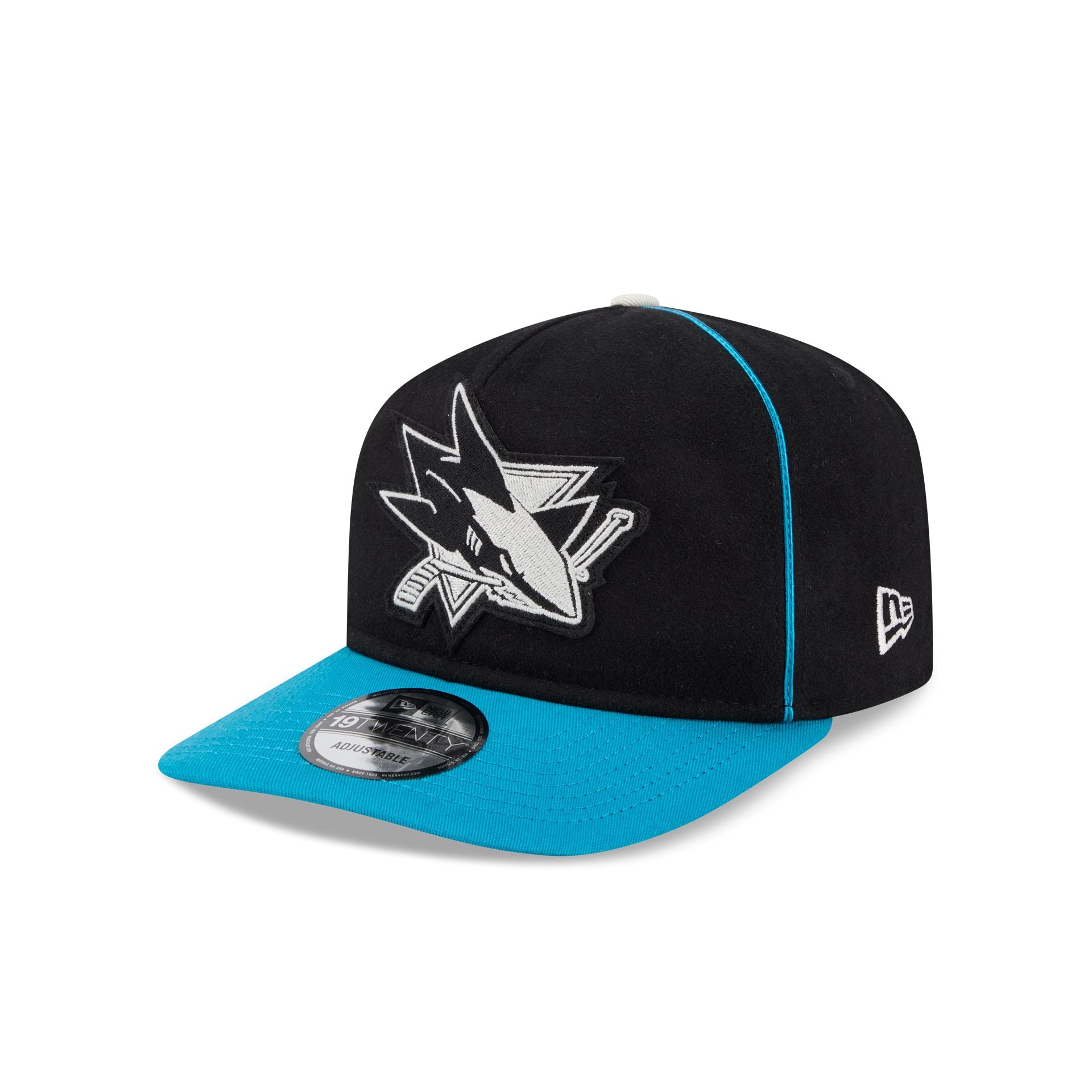 San Jose Sharks Felt Logo 19TWENTY Adjustable Hat - Image 3