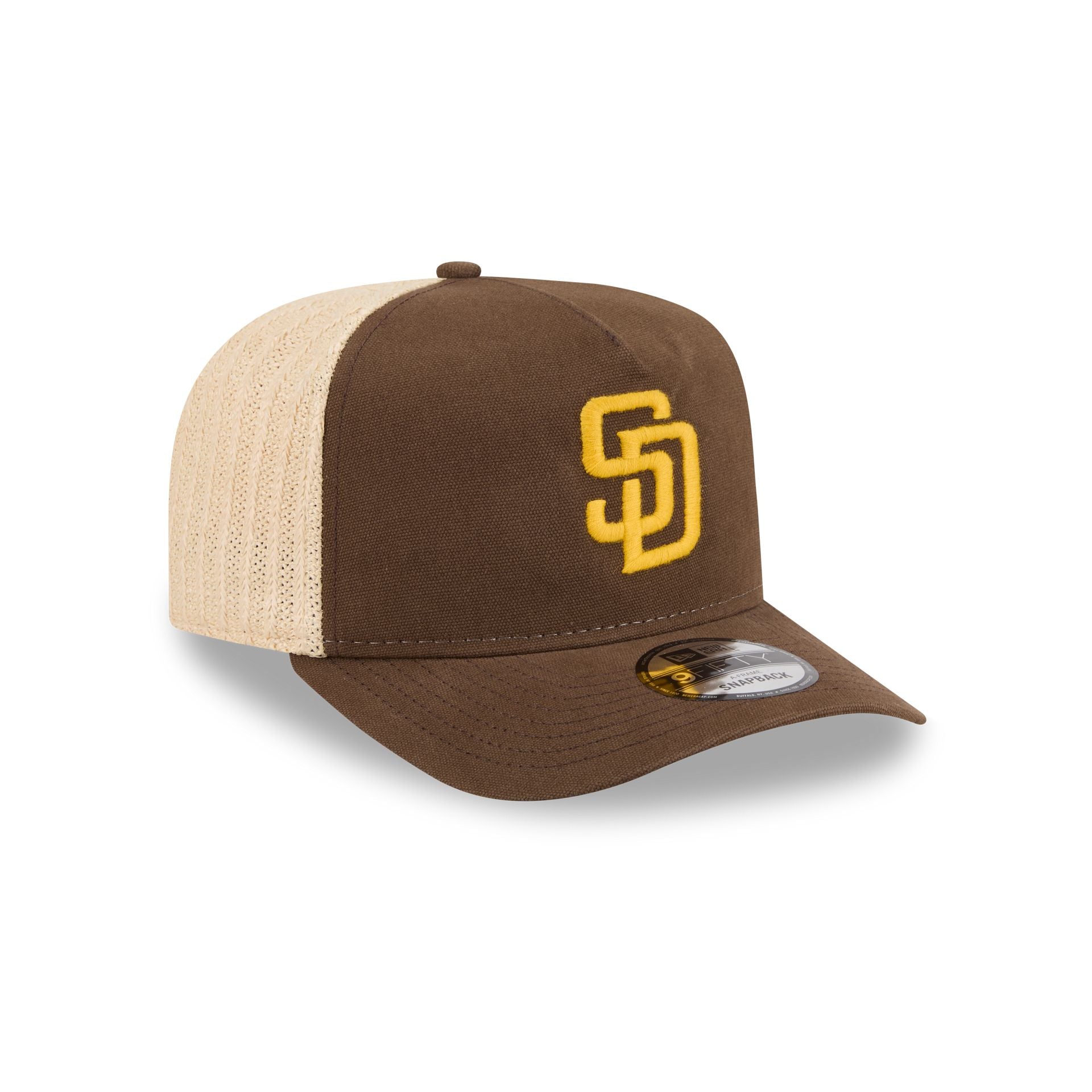 San Diego Padres Grained 9FIFTY A-Frame Snapback Hat - Image 3