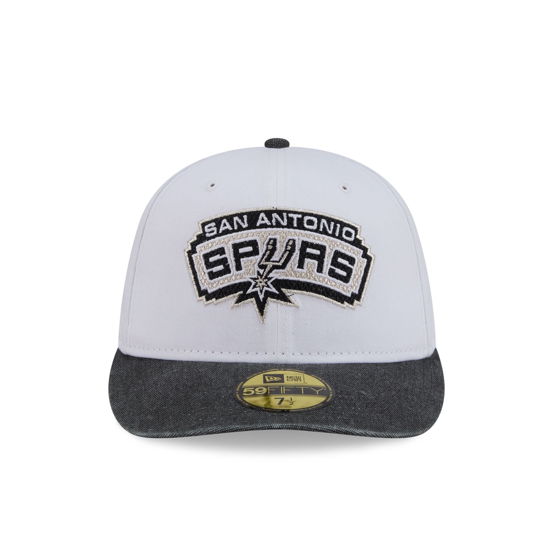 San Antonio Spurs Hardwood Classics Diamond Stitch White 59FIFTY Fitted Hat - Image 2