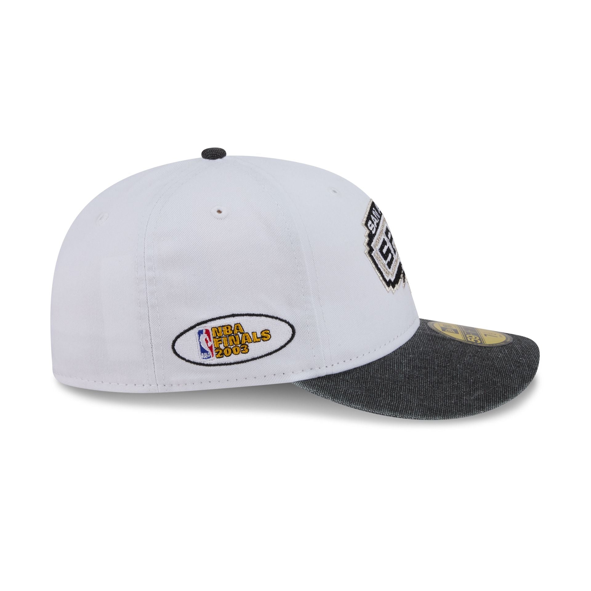 San Antonio Spurs Hardwood Classics Diamond Stitch White 59FIFTY Fitted Hat - Image 4