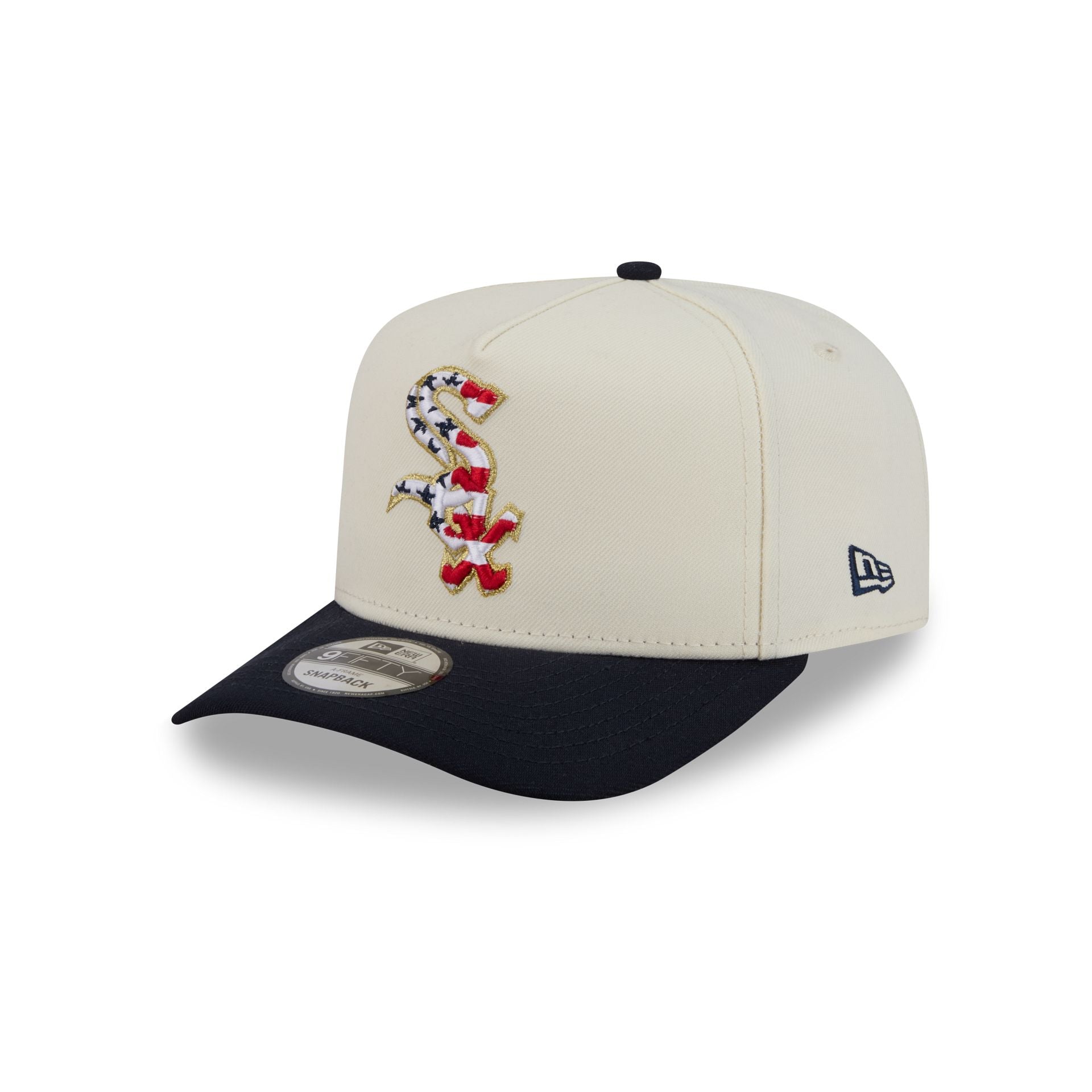 Chicago White Sox Chrome White Stars and Stripes 9FIFTY A-Frame Snapba - Image 3