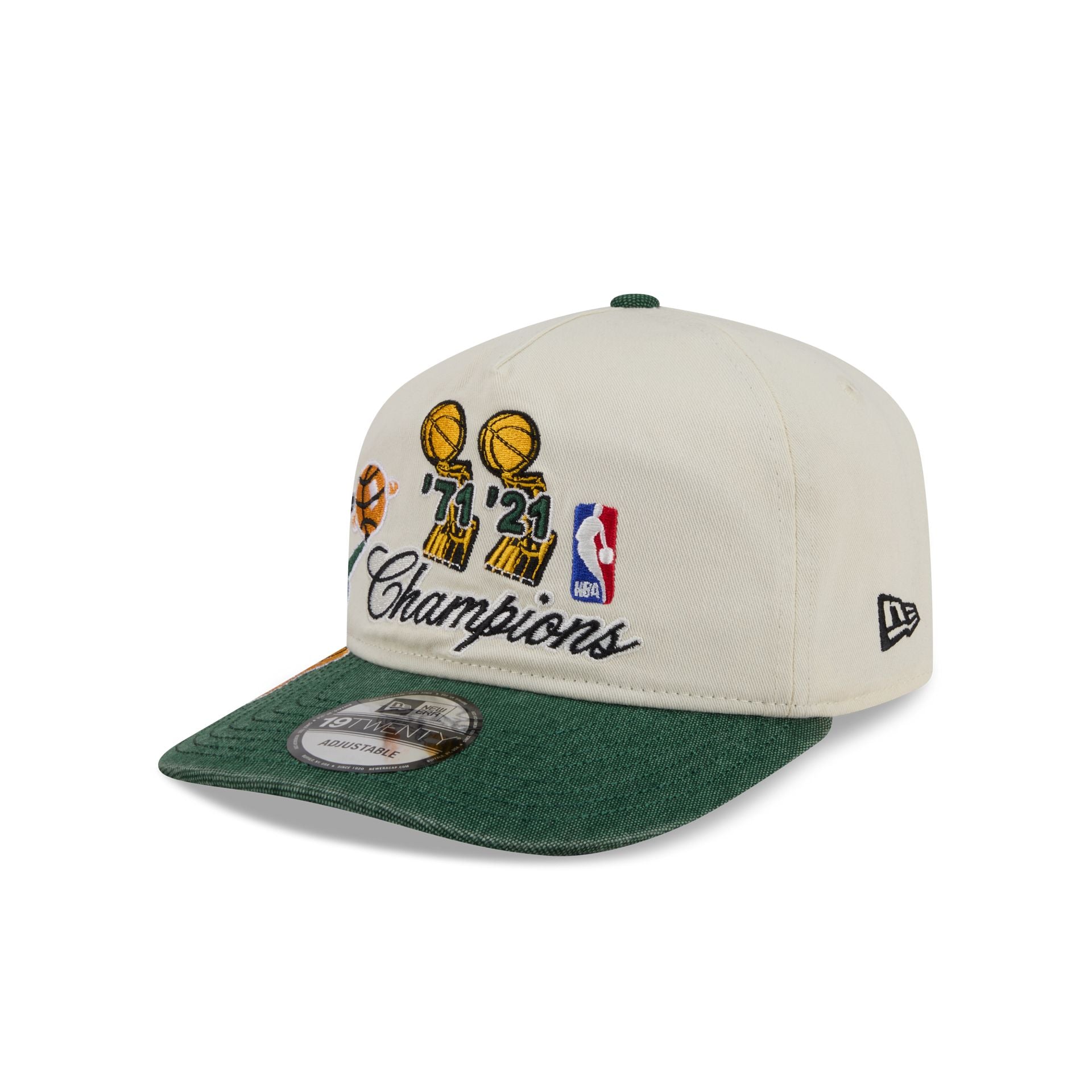 Milwaukee Bucks Hardwood Classics Past Glory 19TWENTY Adjustable Hat - Image 3