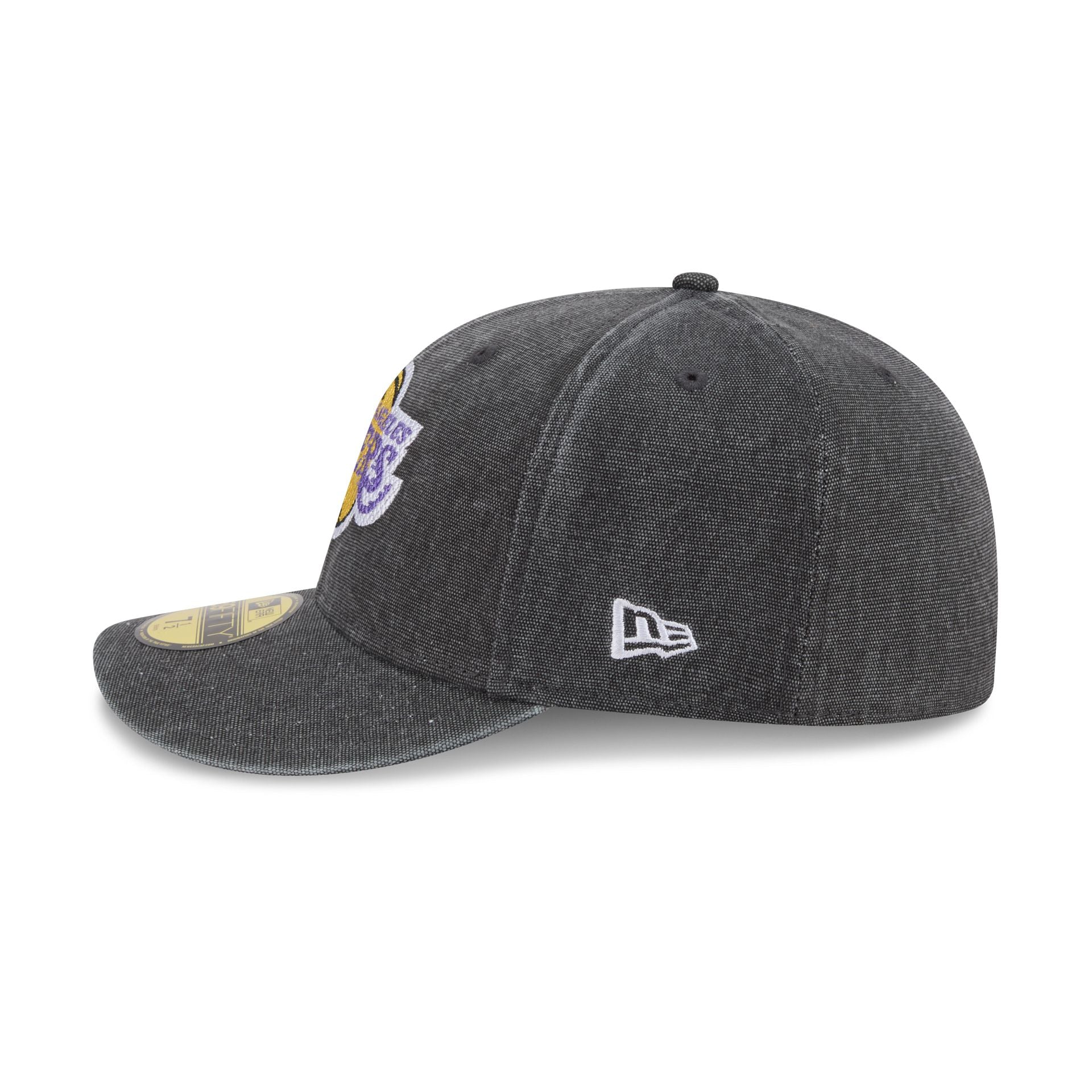 Los Angeles Lakers Hardwood Classics Diamond Stitch Black 59FIFTY Fitt - Image 5