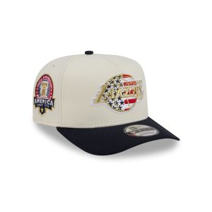 Los Angeles Lakers Chrome White Stars and Stripes 9FIFTY A-Frame Snapb
