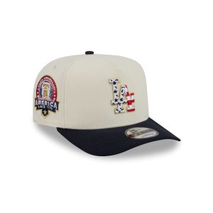 Los Angeles Dodgers Chrome White Stars and Stripes 9FIFTY A-Frame Snap