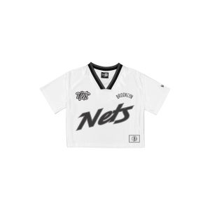 Brooklyn Nets Sport Classics Women's Cropped White T-Shirt