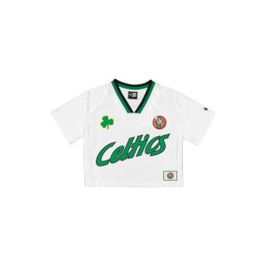 Boston Celtics Sport Classics Women's Cropped White T-Shirt