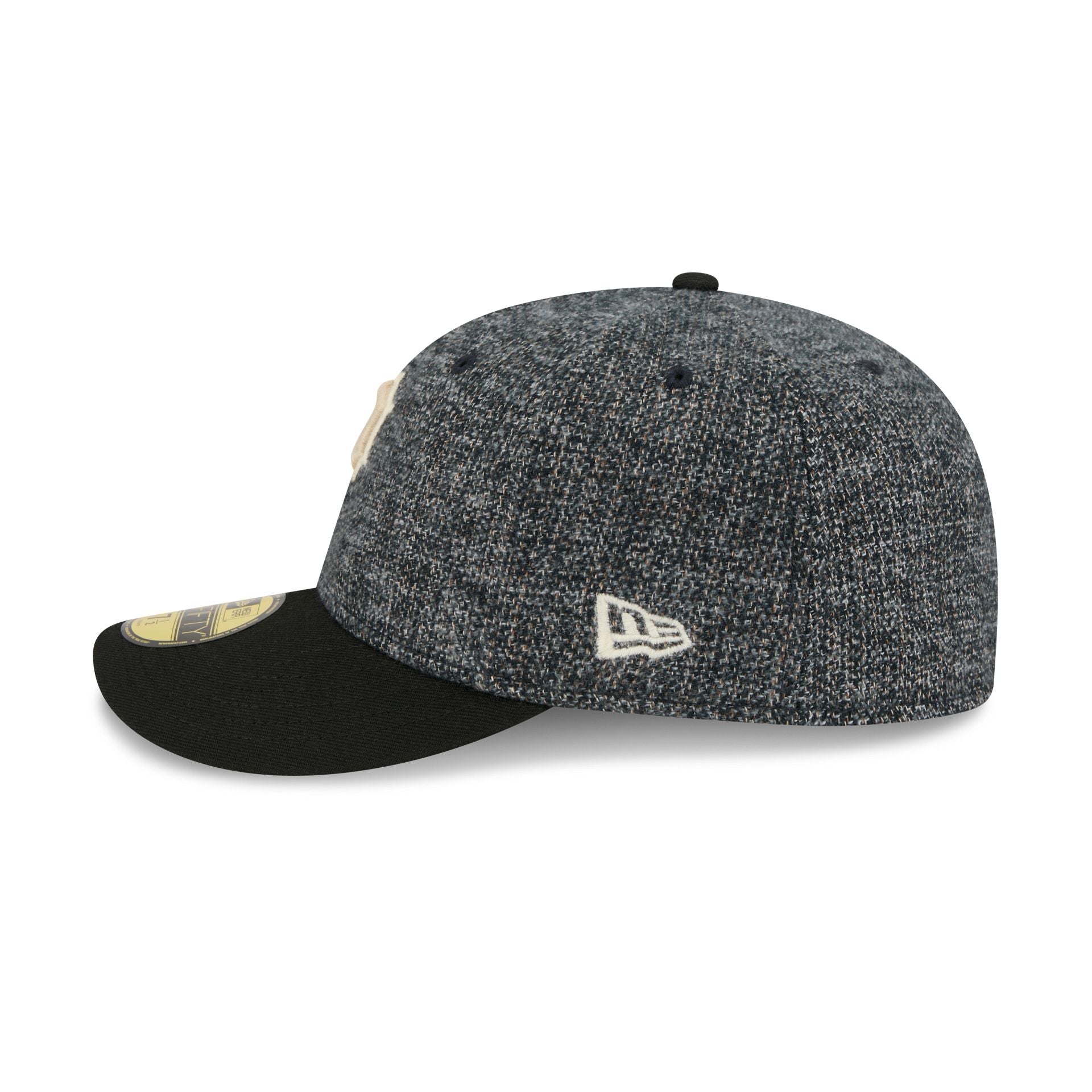 Pittsburgh Pirates Three Looms Tweedy Cotton Black 59FIFTY Fitted Hat - Image 4