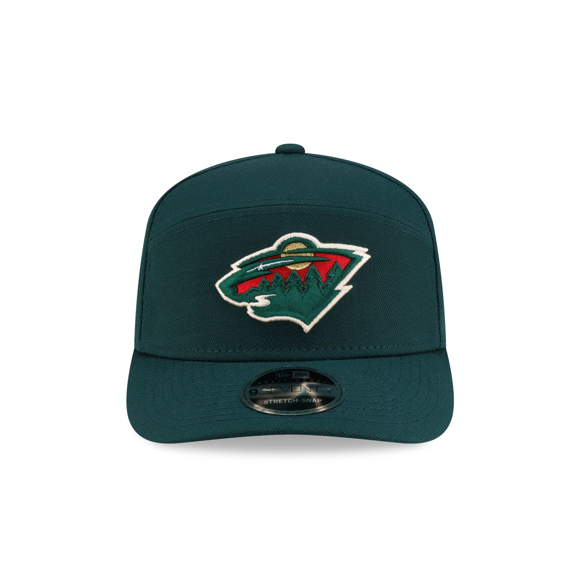 Minnesota Wild Poly Split Panel 9SEVENTY Stretch-Snap Hat - Image 2