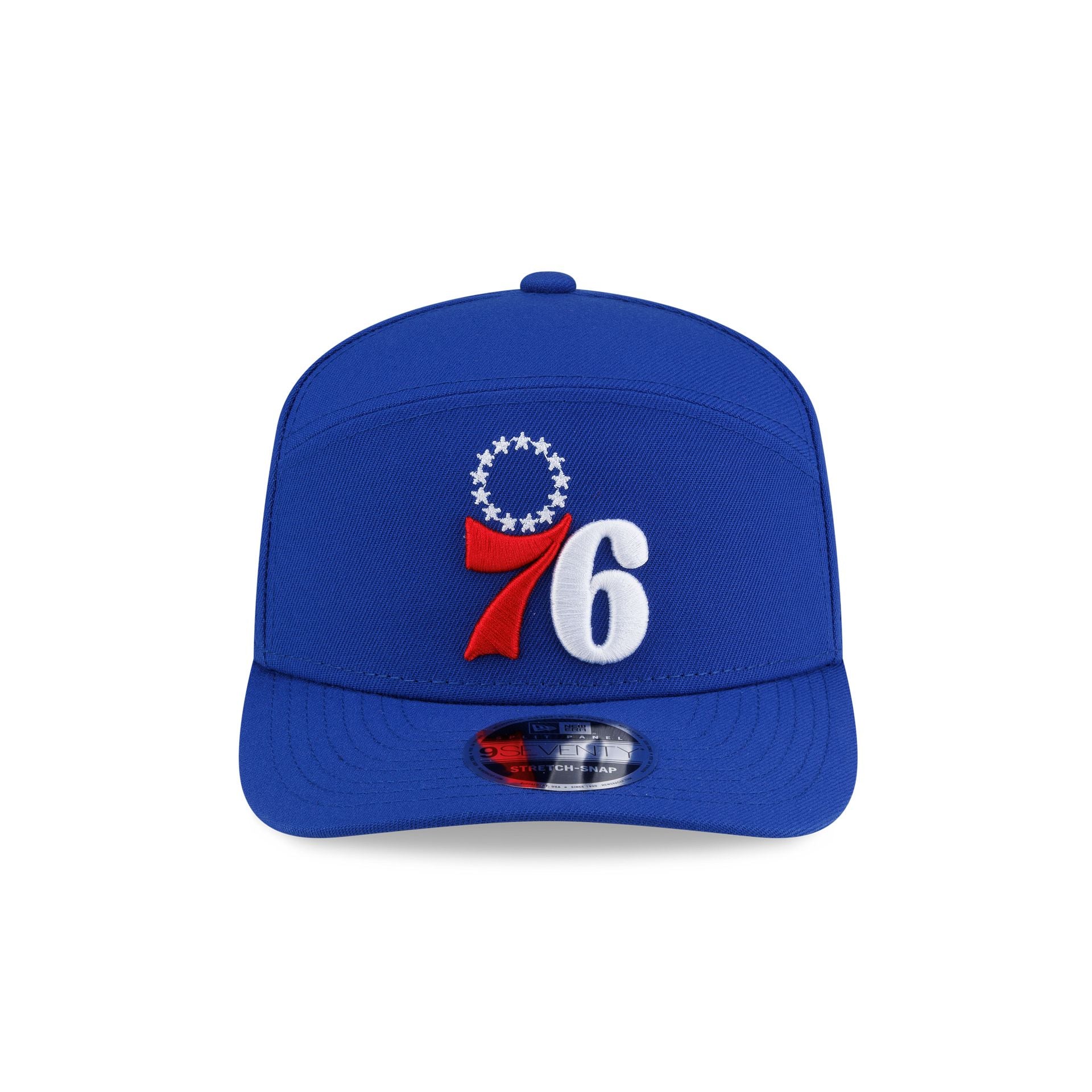 Philadelphia 76ers Poly Split Panel 9SEVENTY Stretch-Snap Hat - Image 2